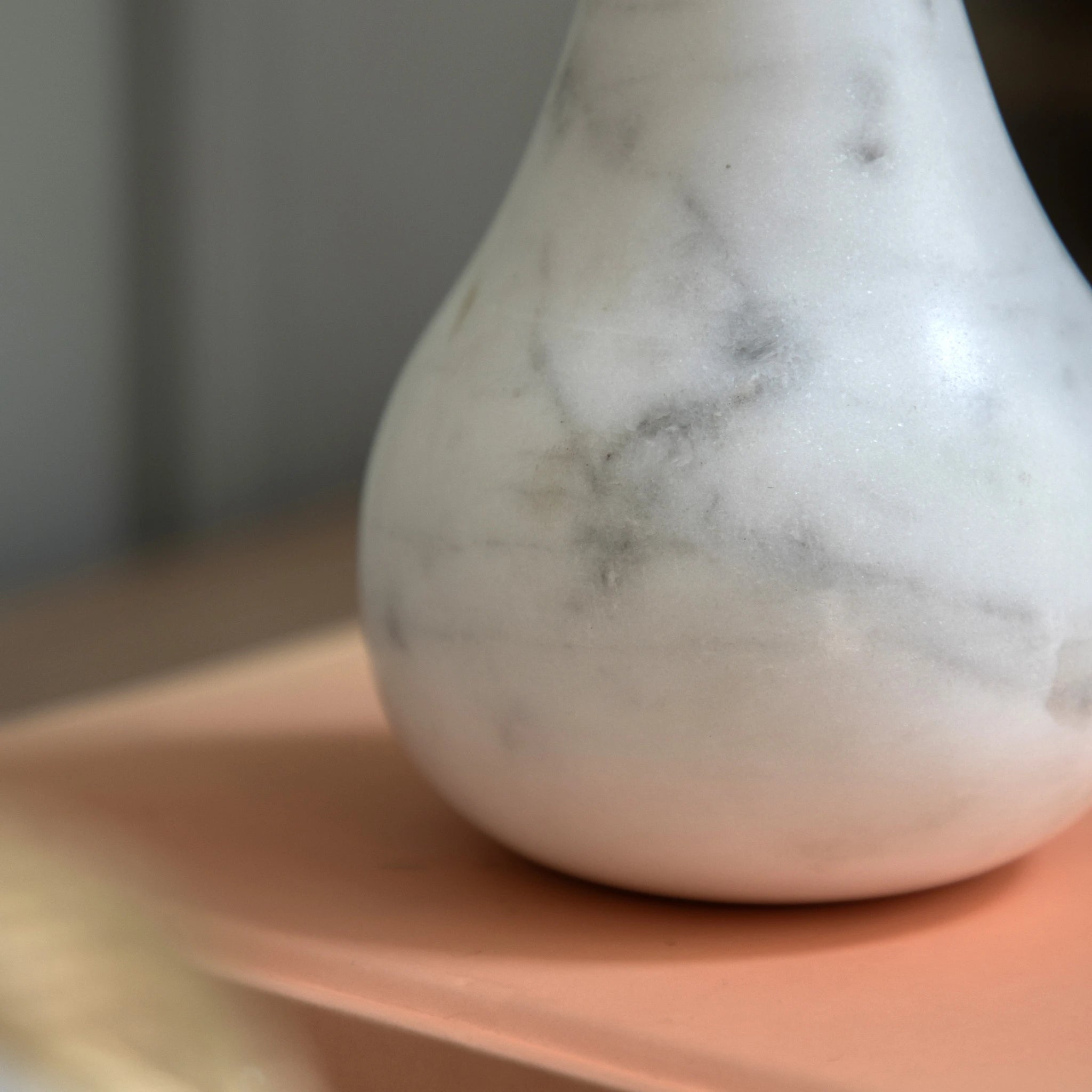 Carrina White Marble Pear Ornament