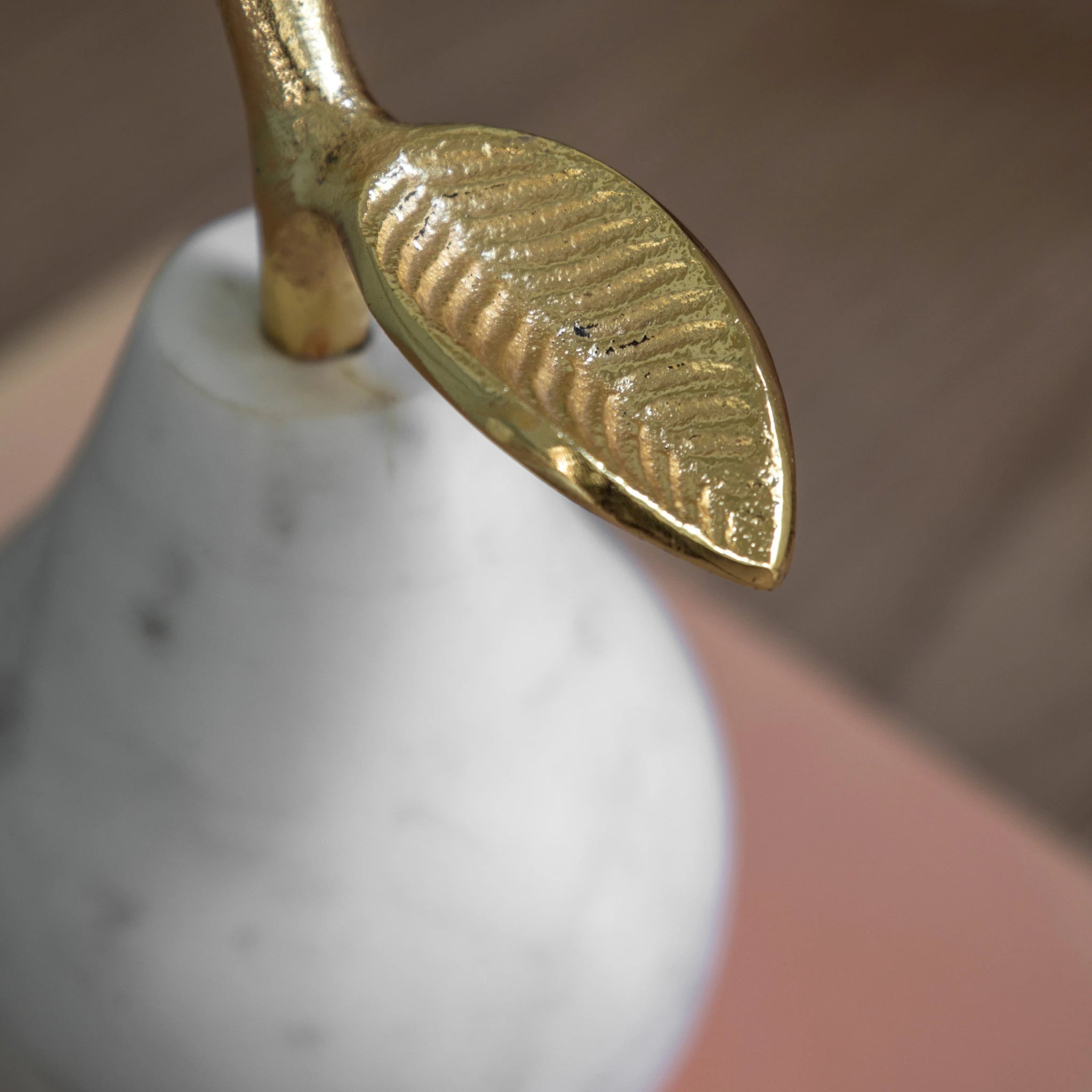 Carrina White Marble Pear Ornament