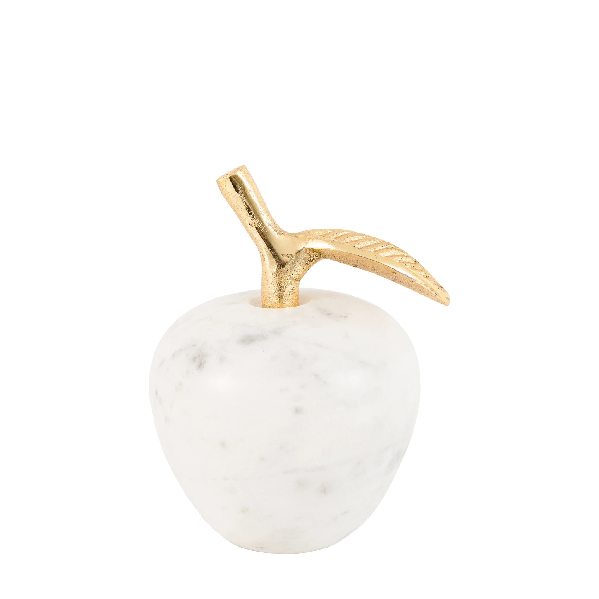 Carrina White Marble Apple Ornament