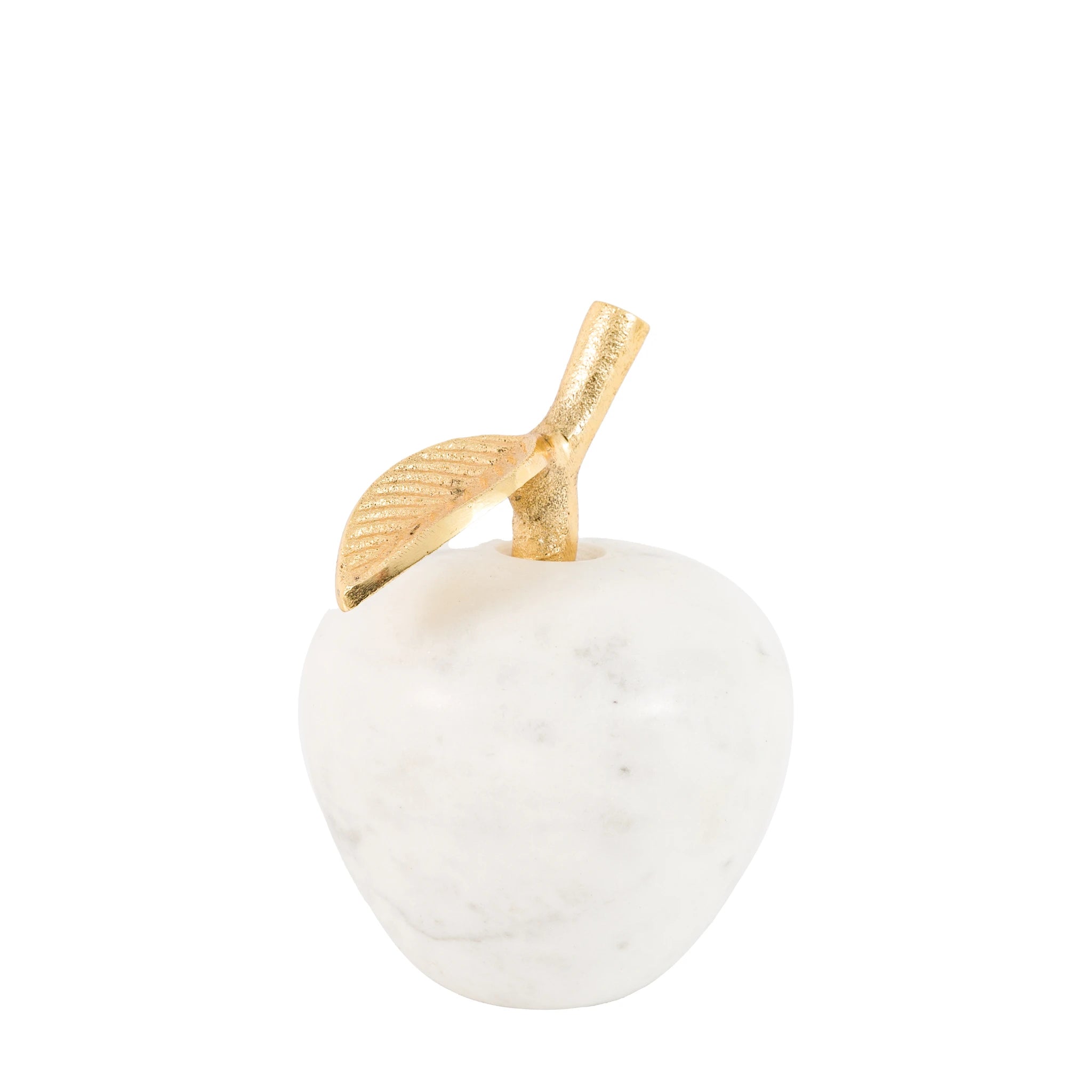 Carrina White Marble Apple Ornament