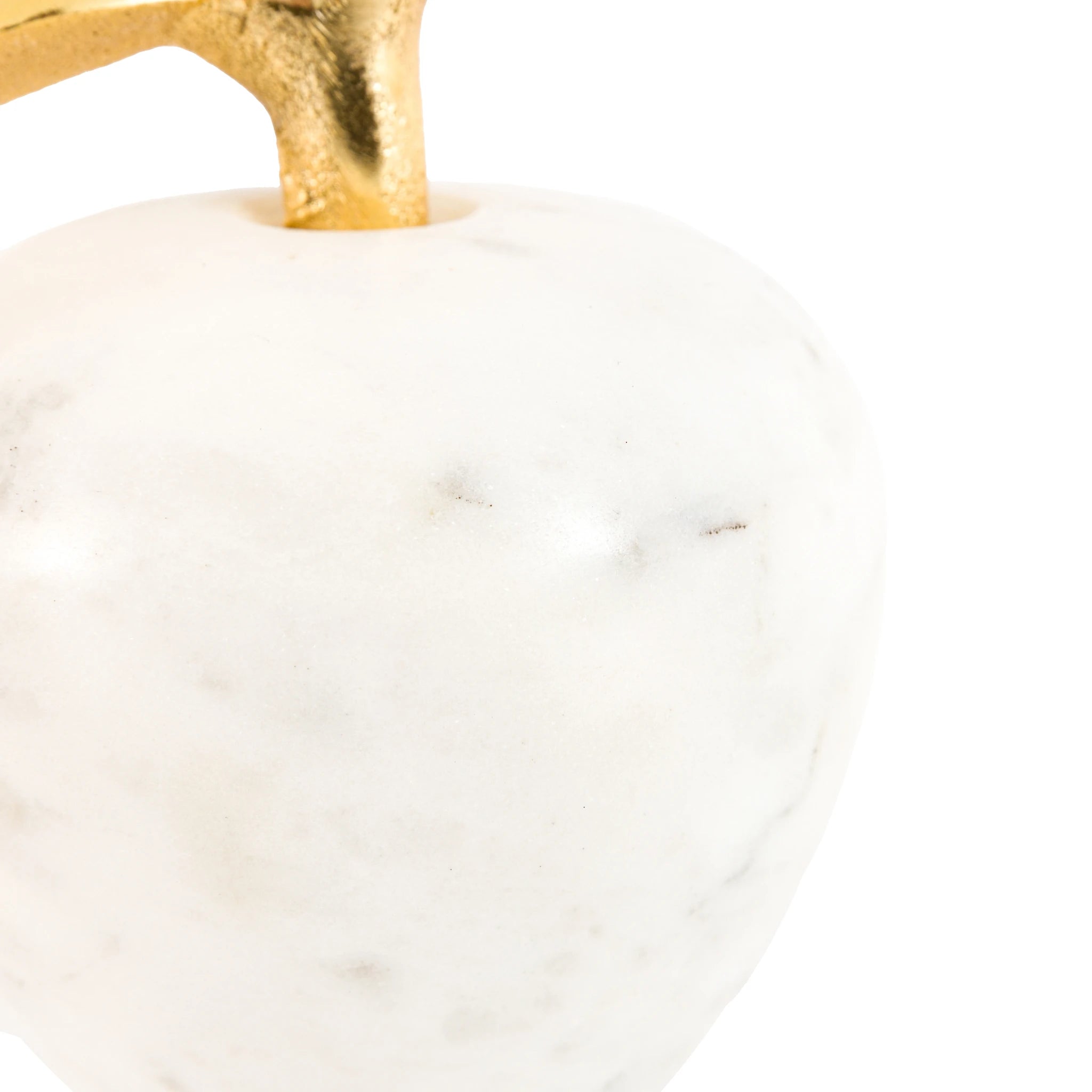 Carrina White Marble Apple Ornament