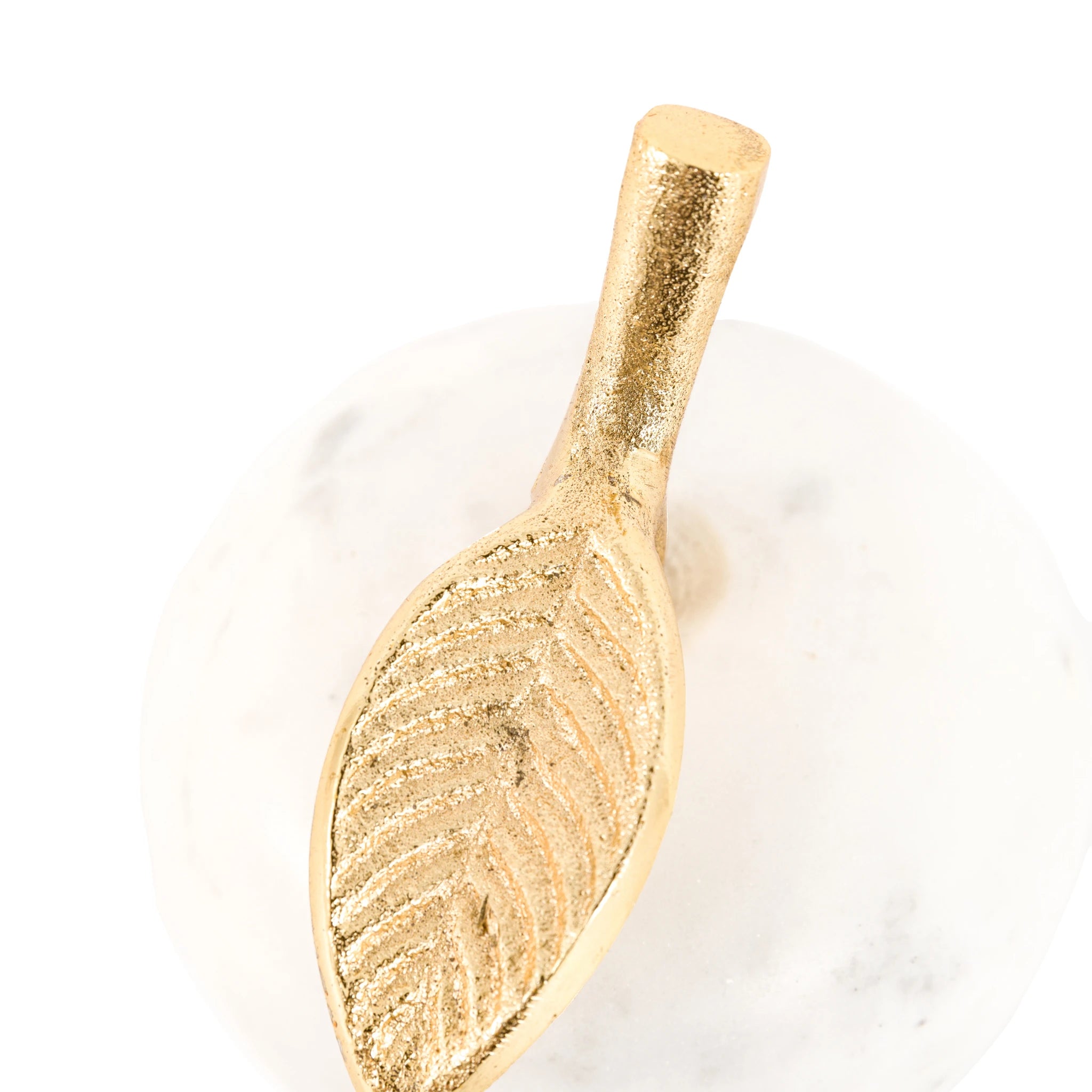 Carrina White Marble Apple Ornament