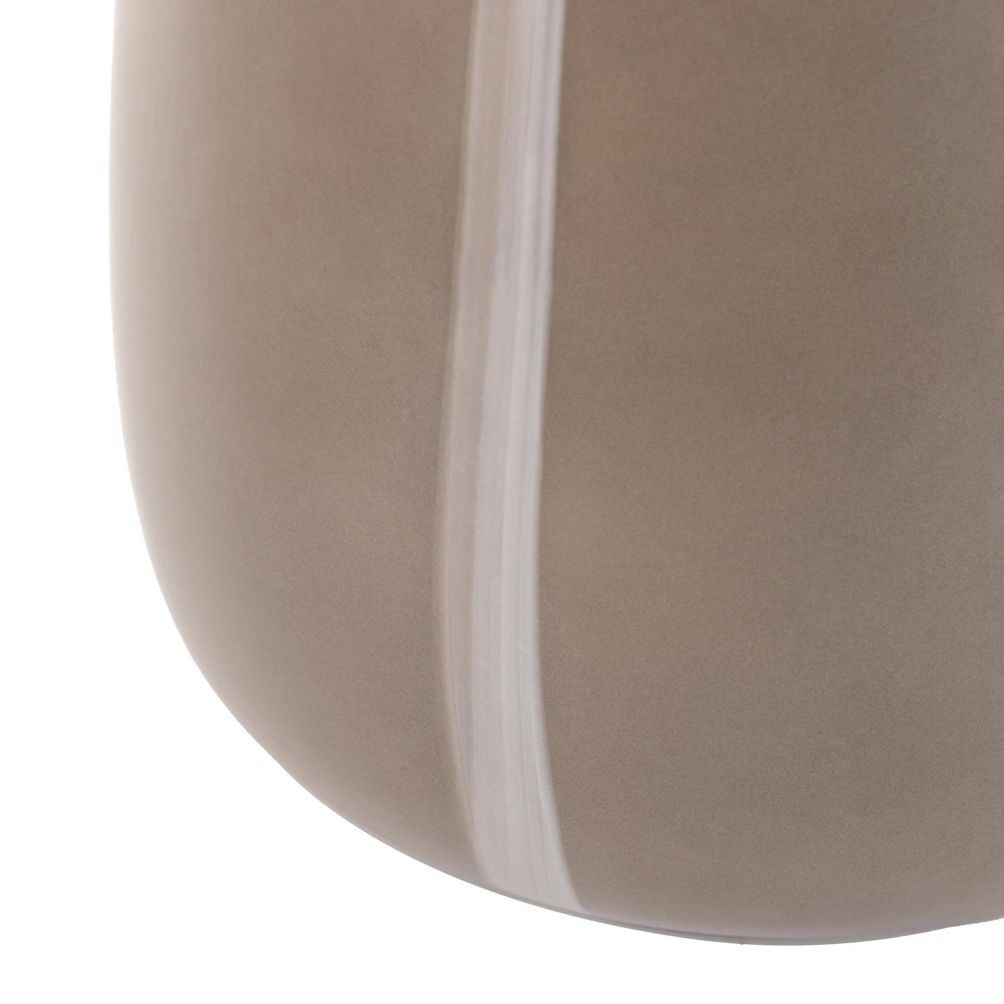 Varese Striped Glass Taupe Vase Large