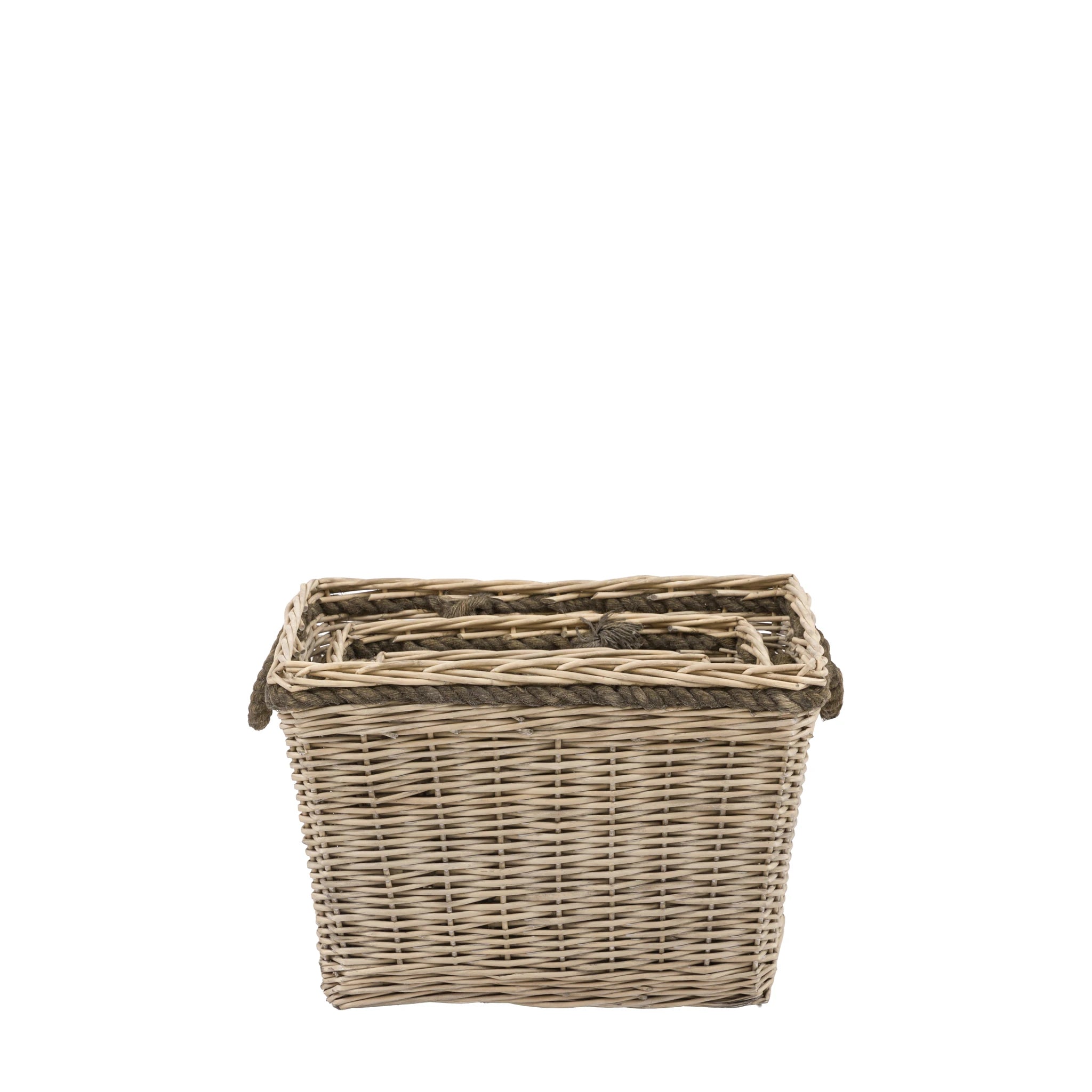 Set of 3 Alderpoint Woven Log Natural Baskets