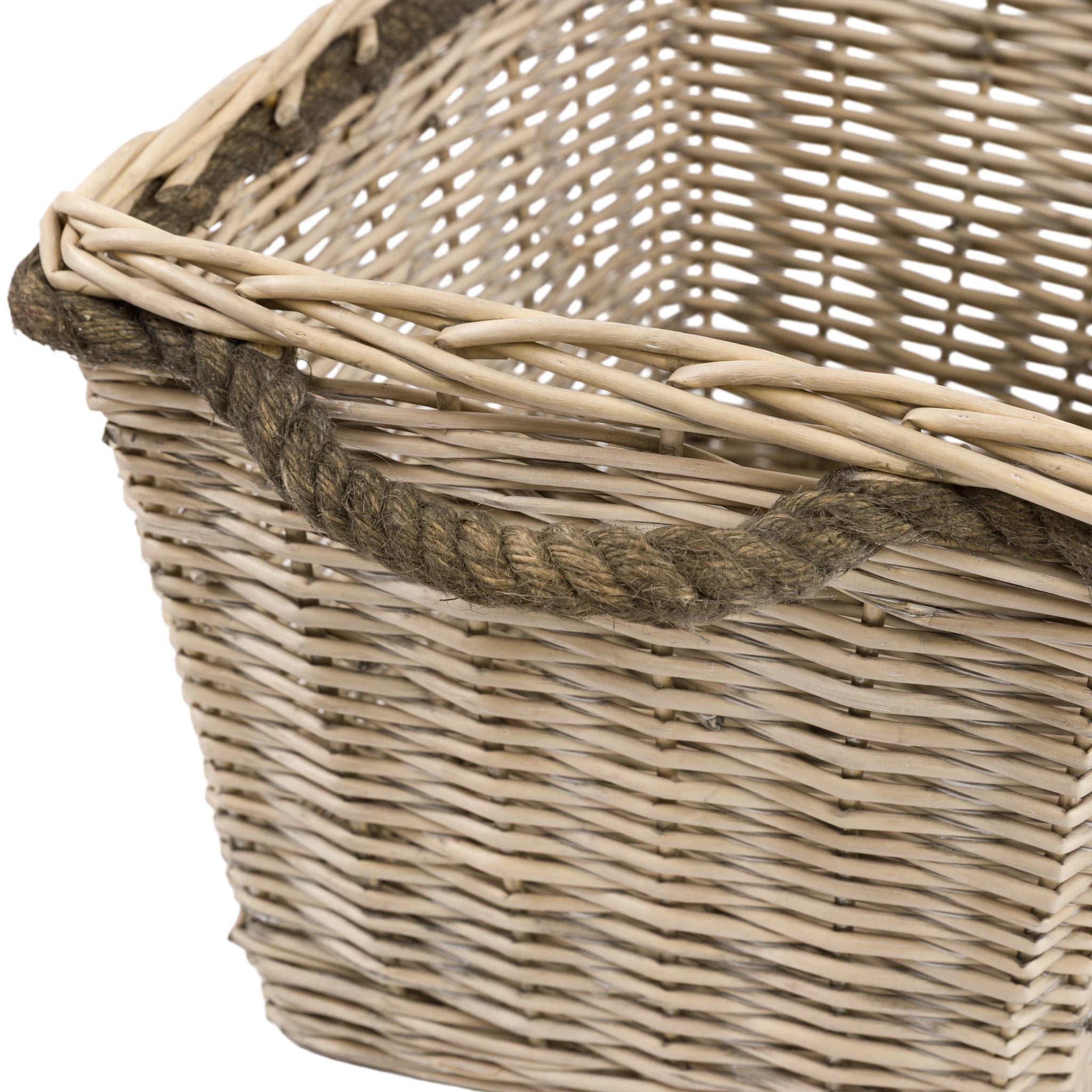 Set of 3 Alderpoint Woven Log Natural Baskets