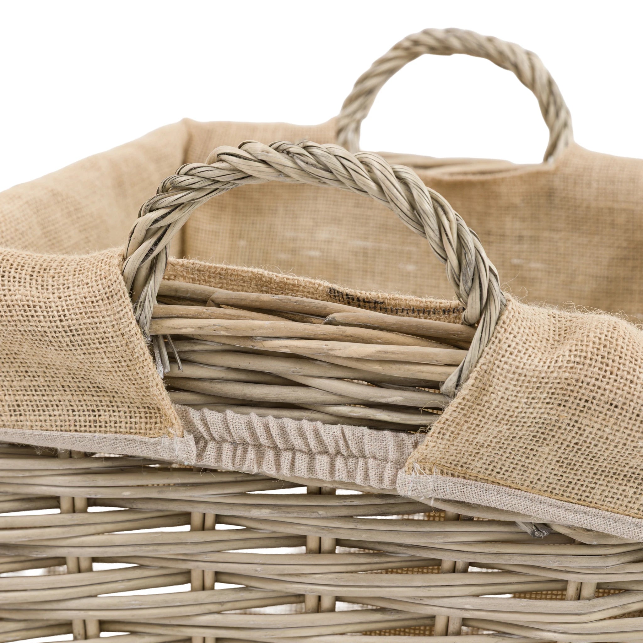 Set of 3 Amberridge Square Lined Natural Baskets