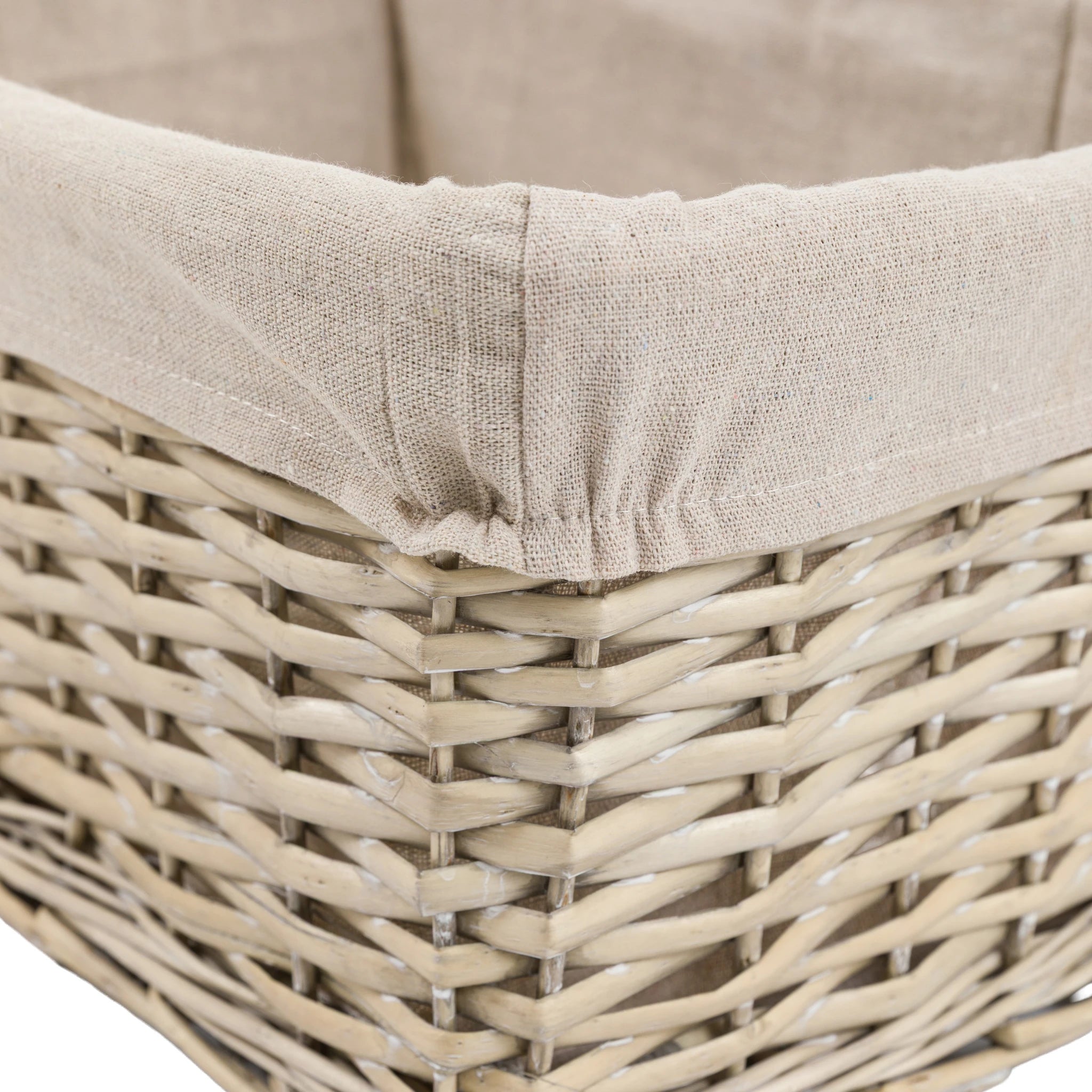 Set of 3 Amberharbour Square Lined Grey Baskets