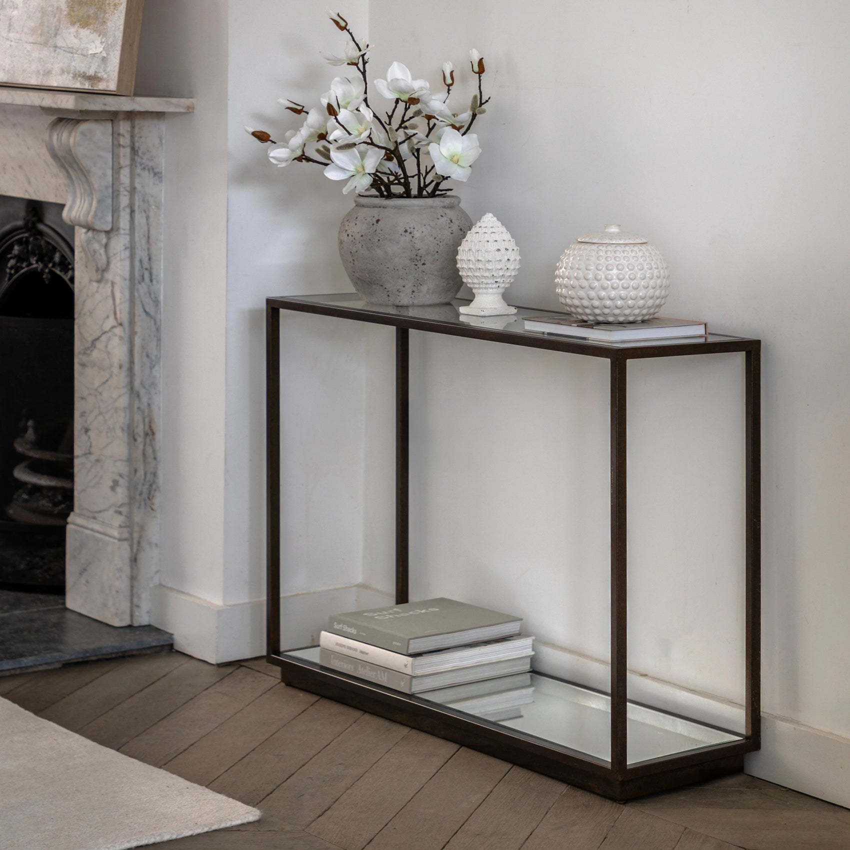 Ventura Bronze & Glass Console Table
