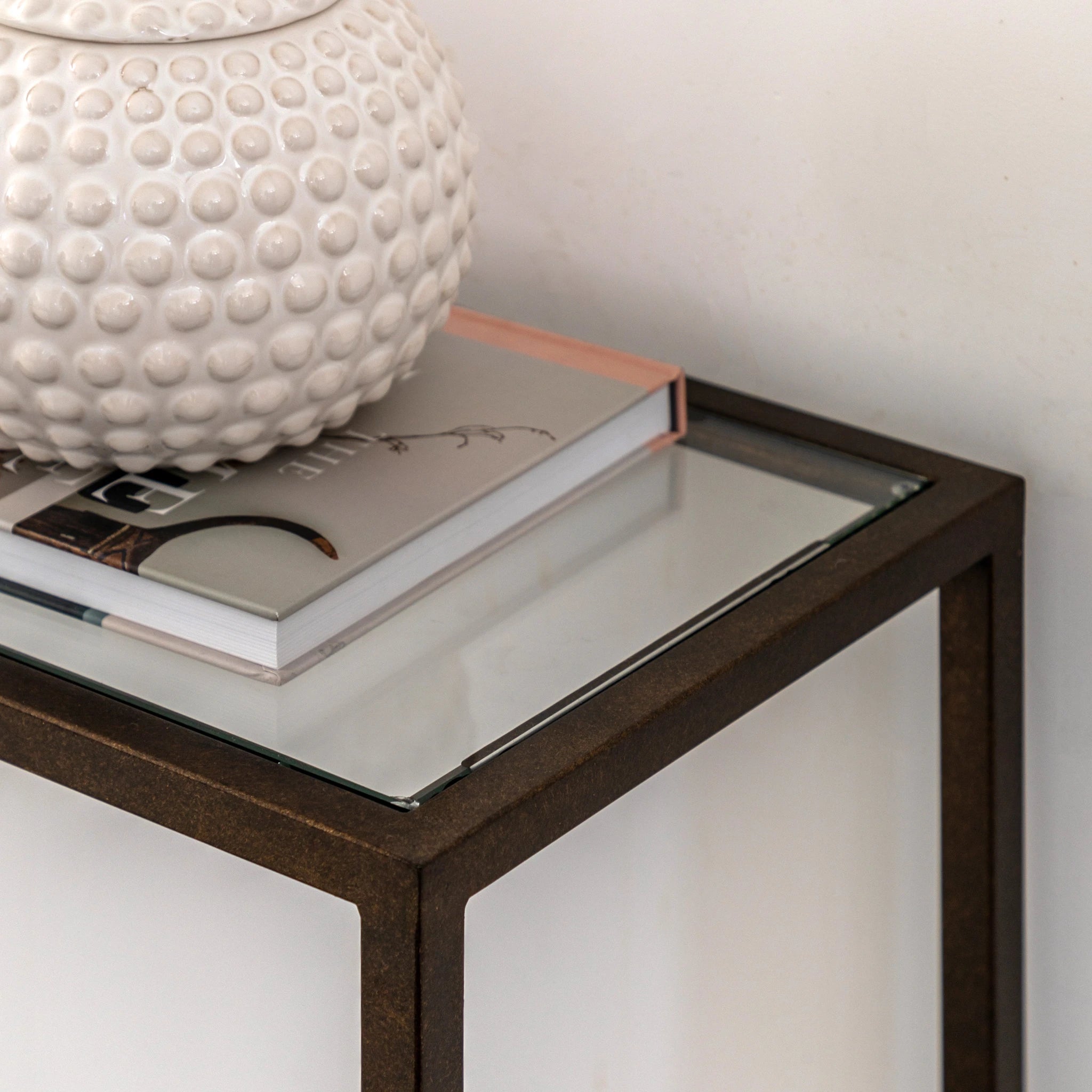 Ventura Bronze & Glass Console Table