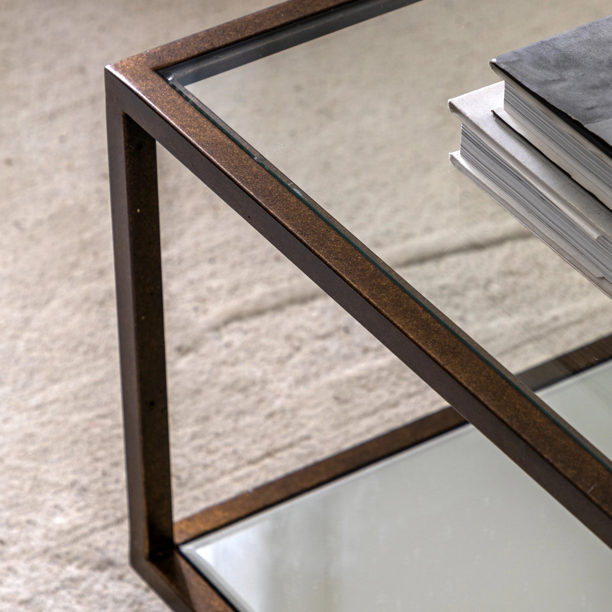 Ventura Bronze & Glass Coffee Table