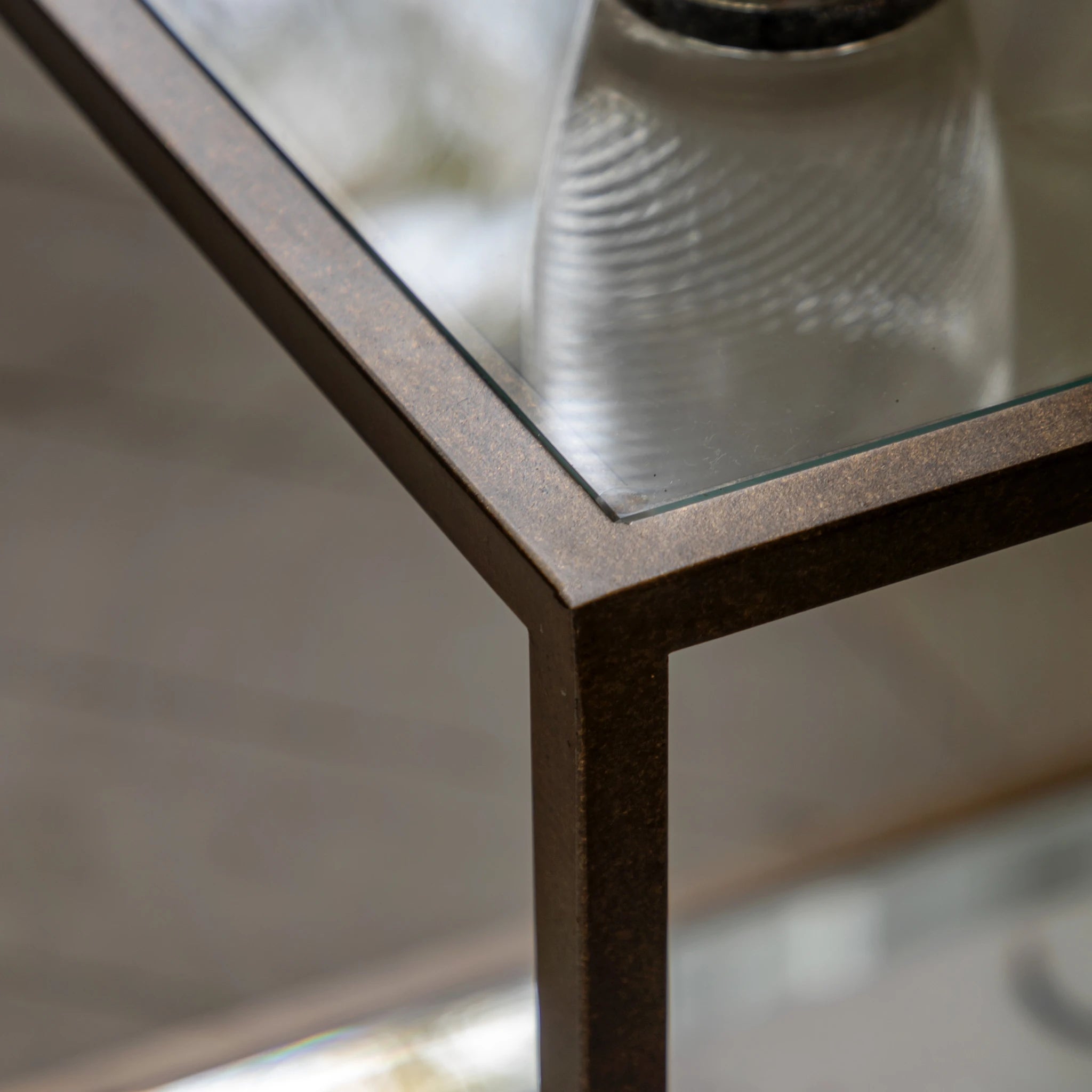 Ventura Bronze & Glass Side Table