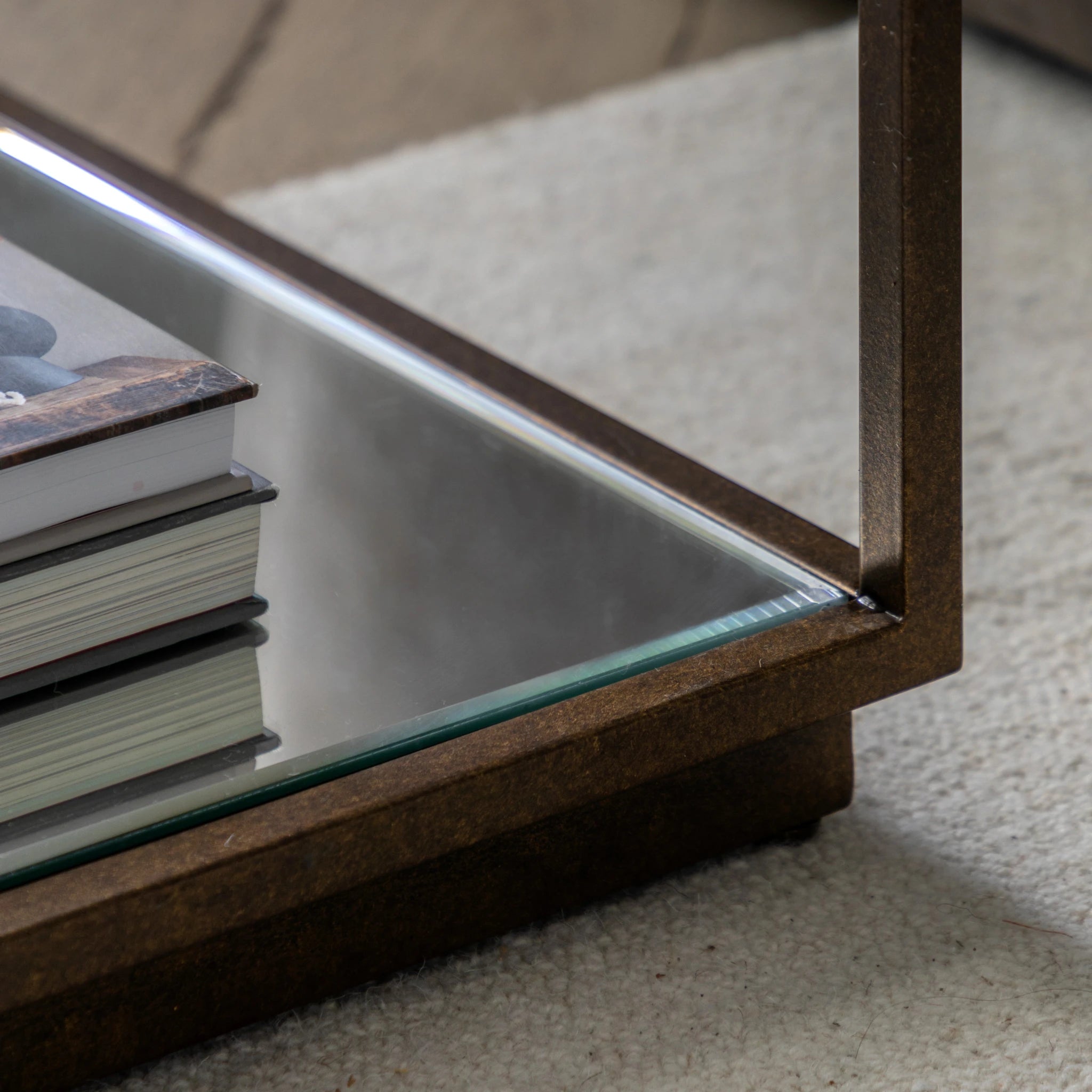 Ventura Bronze & Glass Side Table