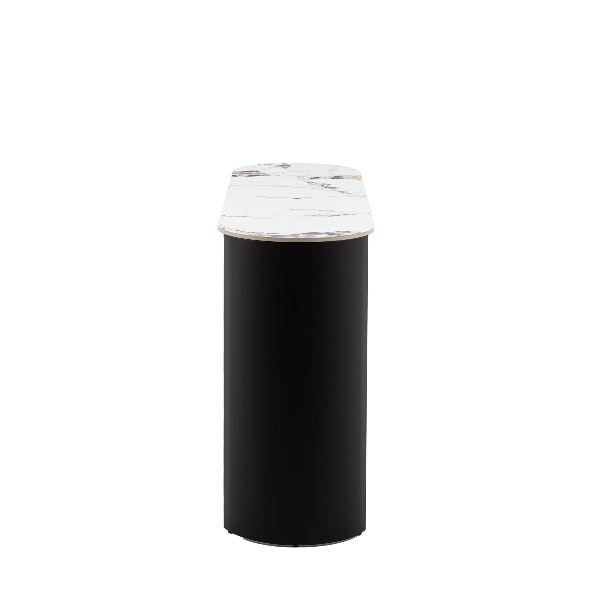Everett Black & White Marble Console Table