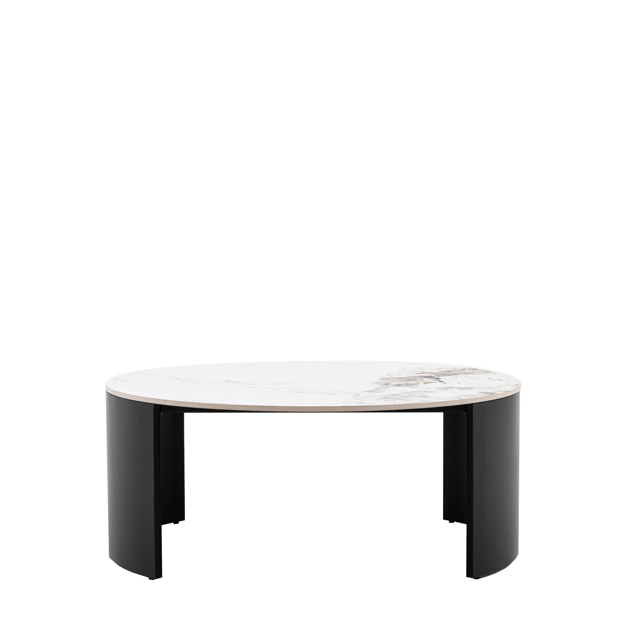 Everett Black & White Marble Coffee Table
