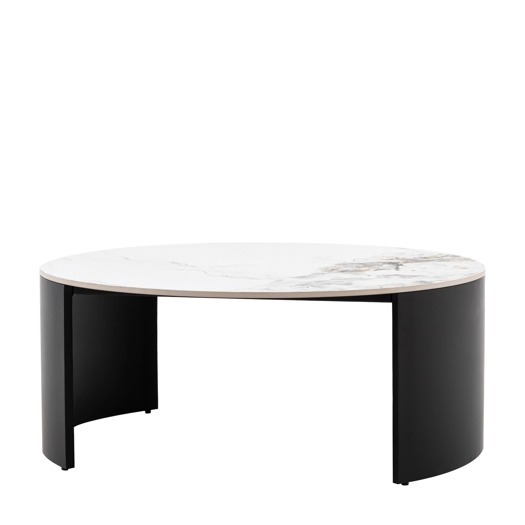 Everett Black & White Marble Coffee Table