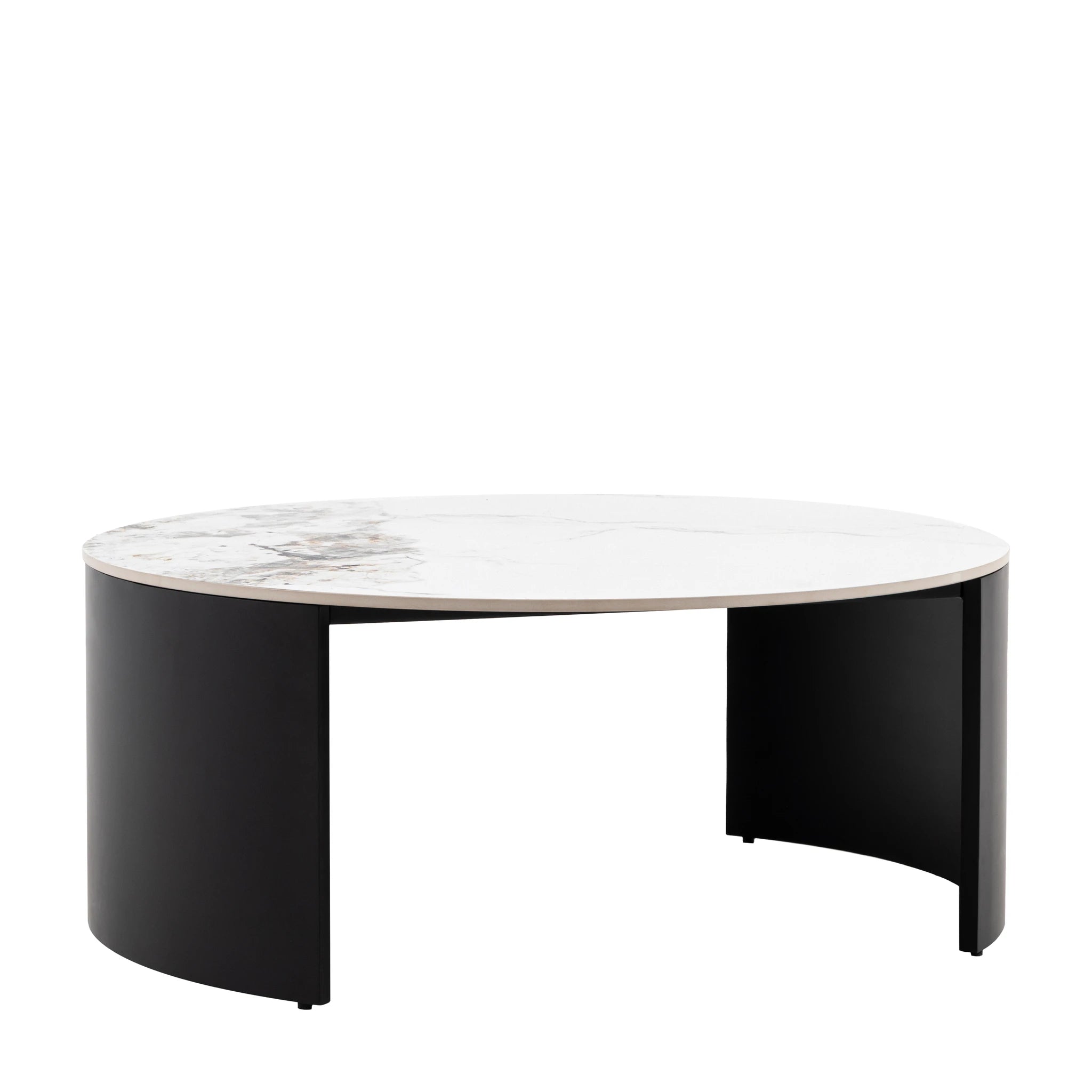 Everett Black & White Marble Coffee Table