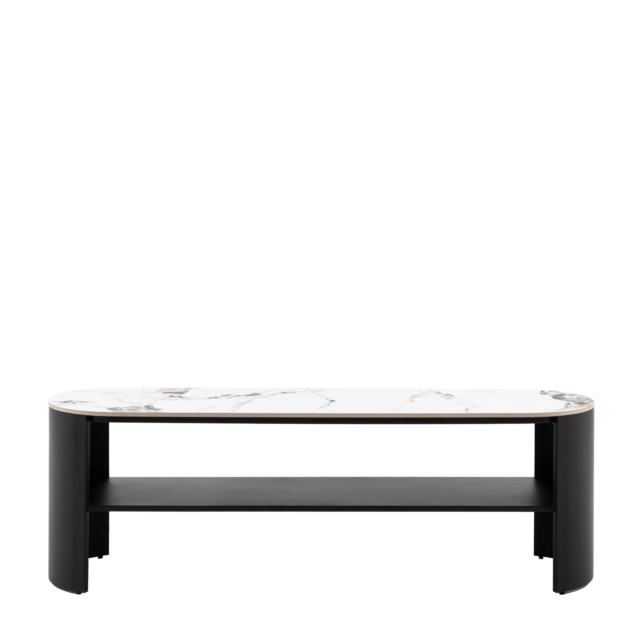 Everett Black & White Marble TV Unit