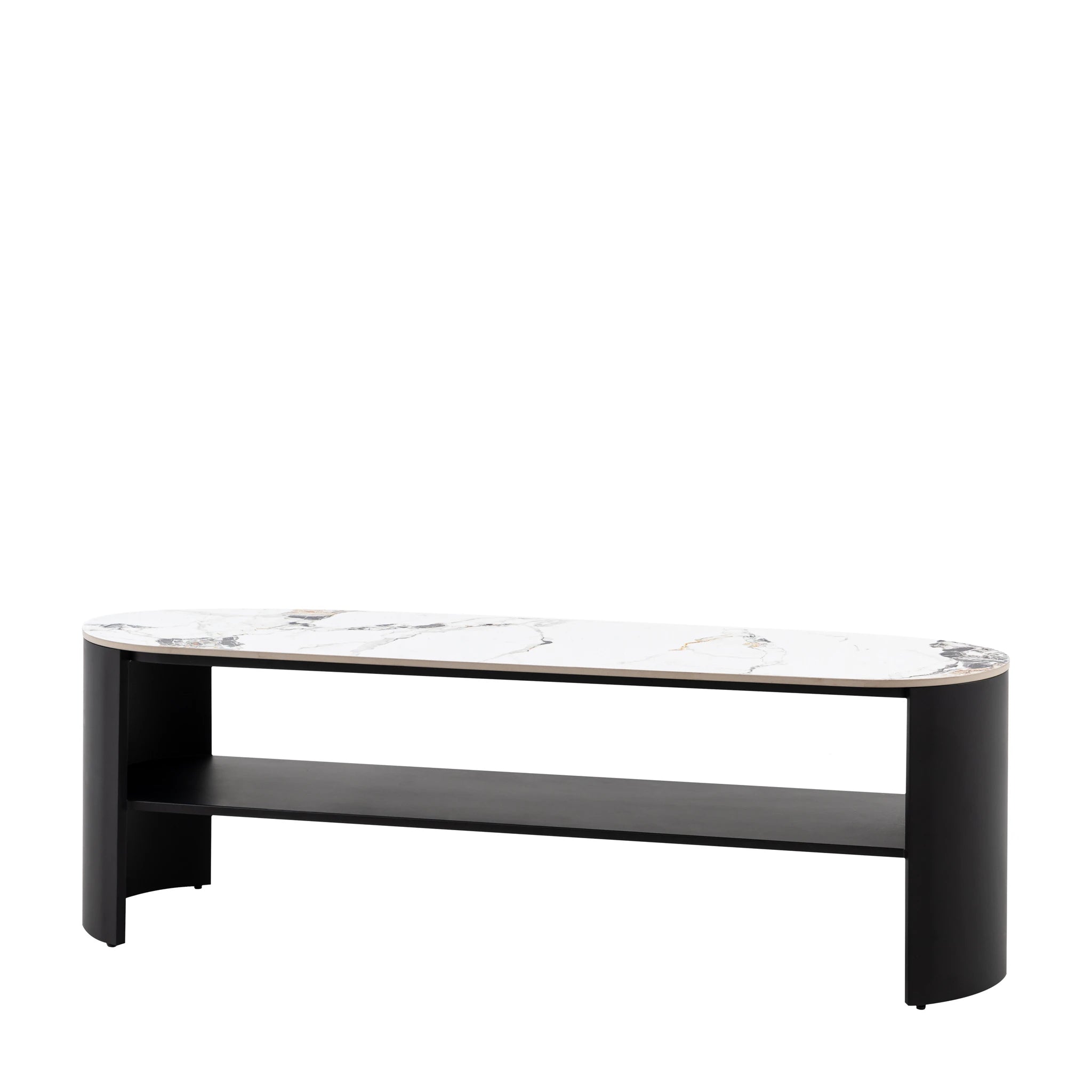 Everett Black & White Marble TV Unit