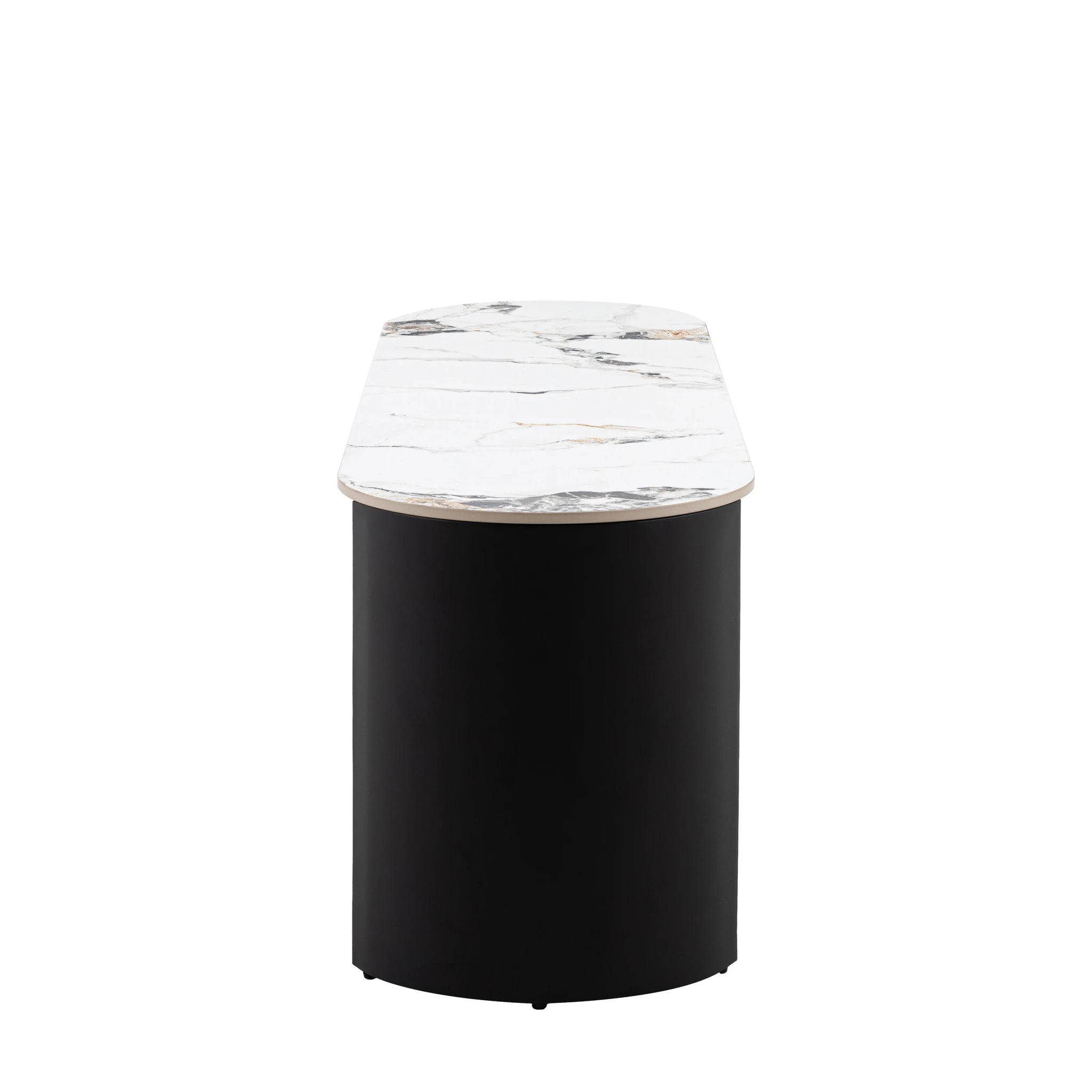 Everett Black & White Marble TV Unit