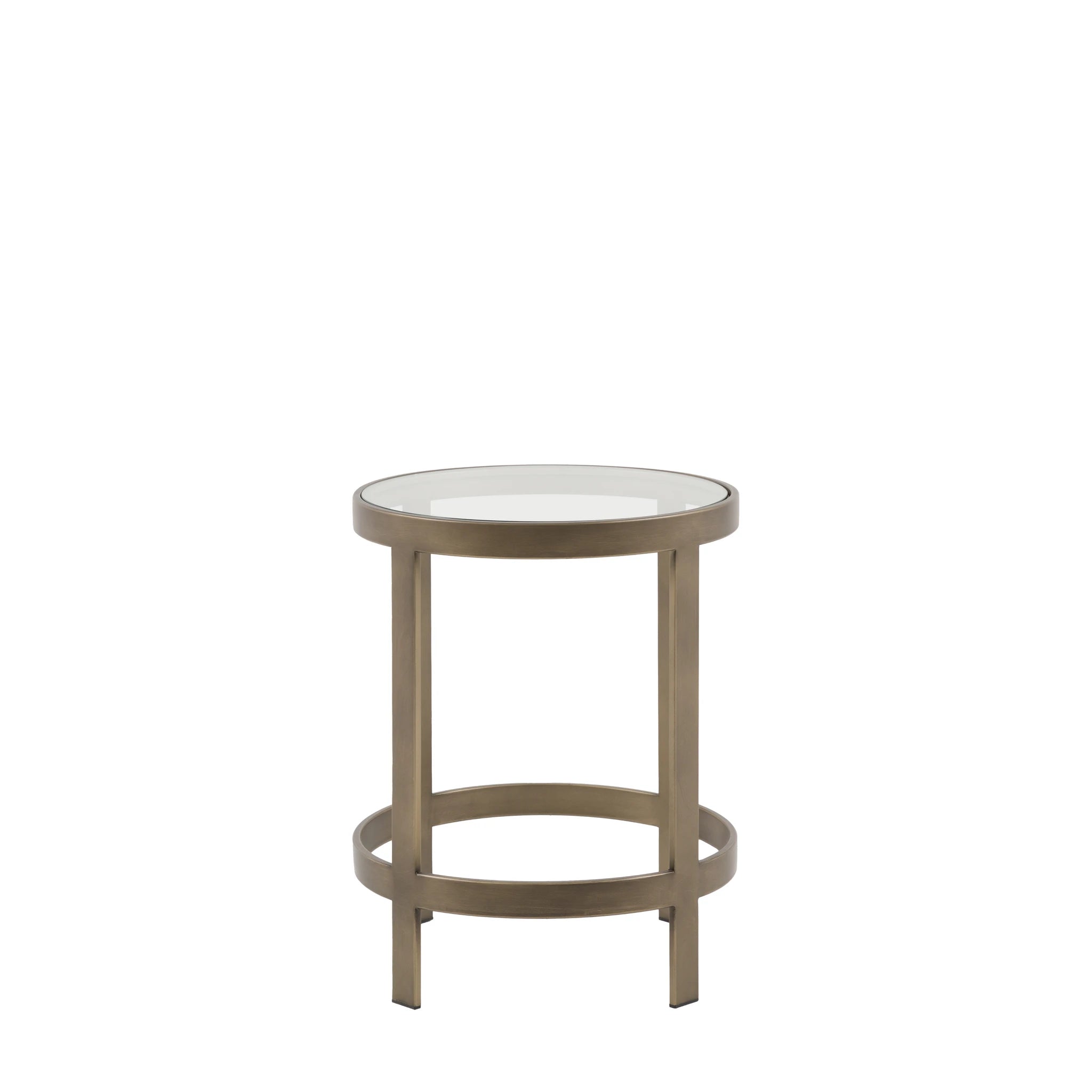 Elira Bronze Glass Side Table
