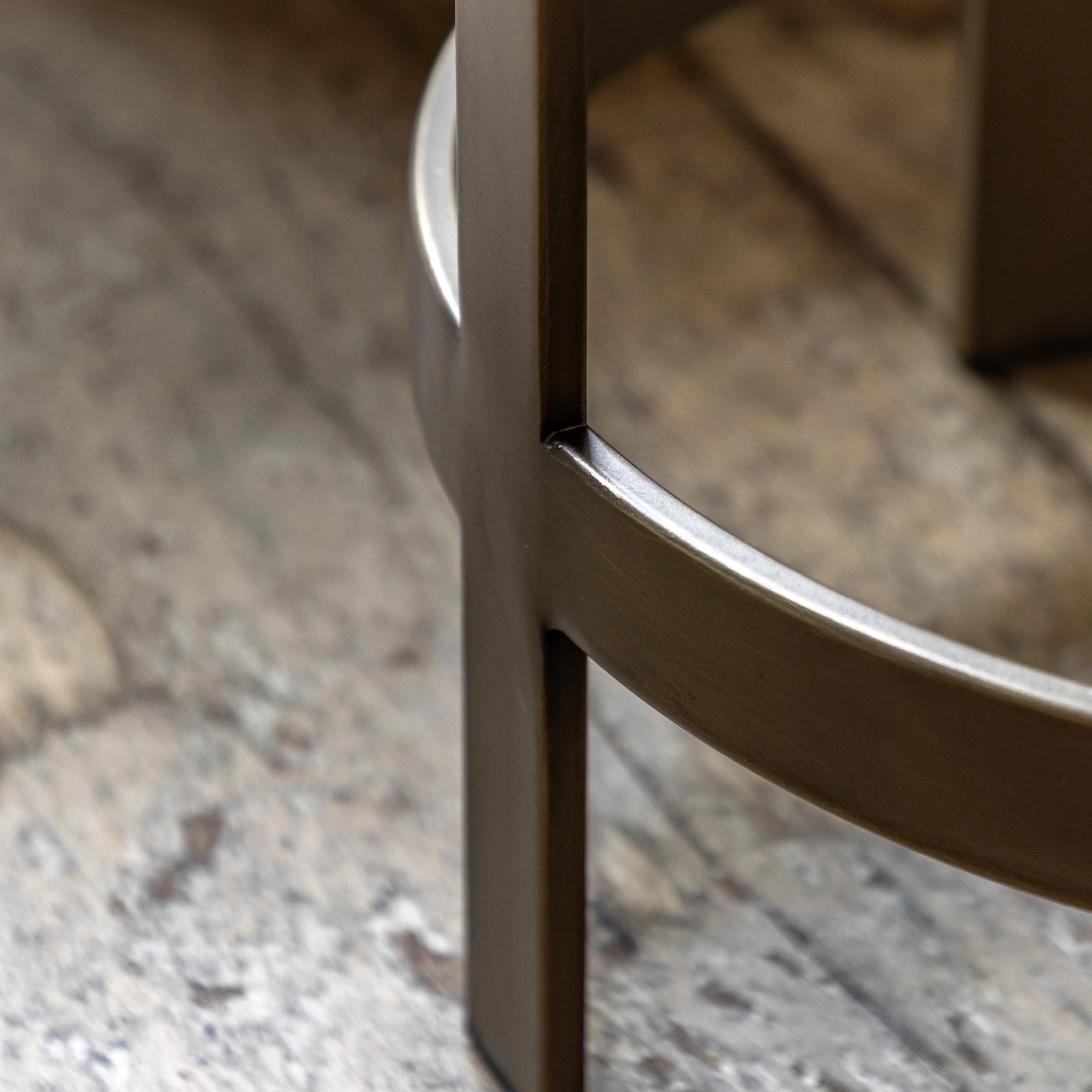Elira Bronze Glass Side Table