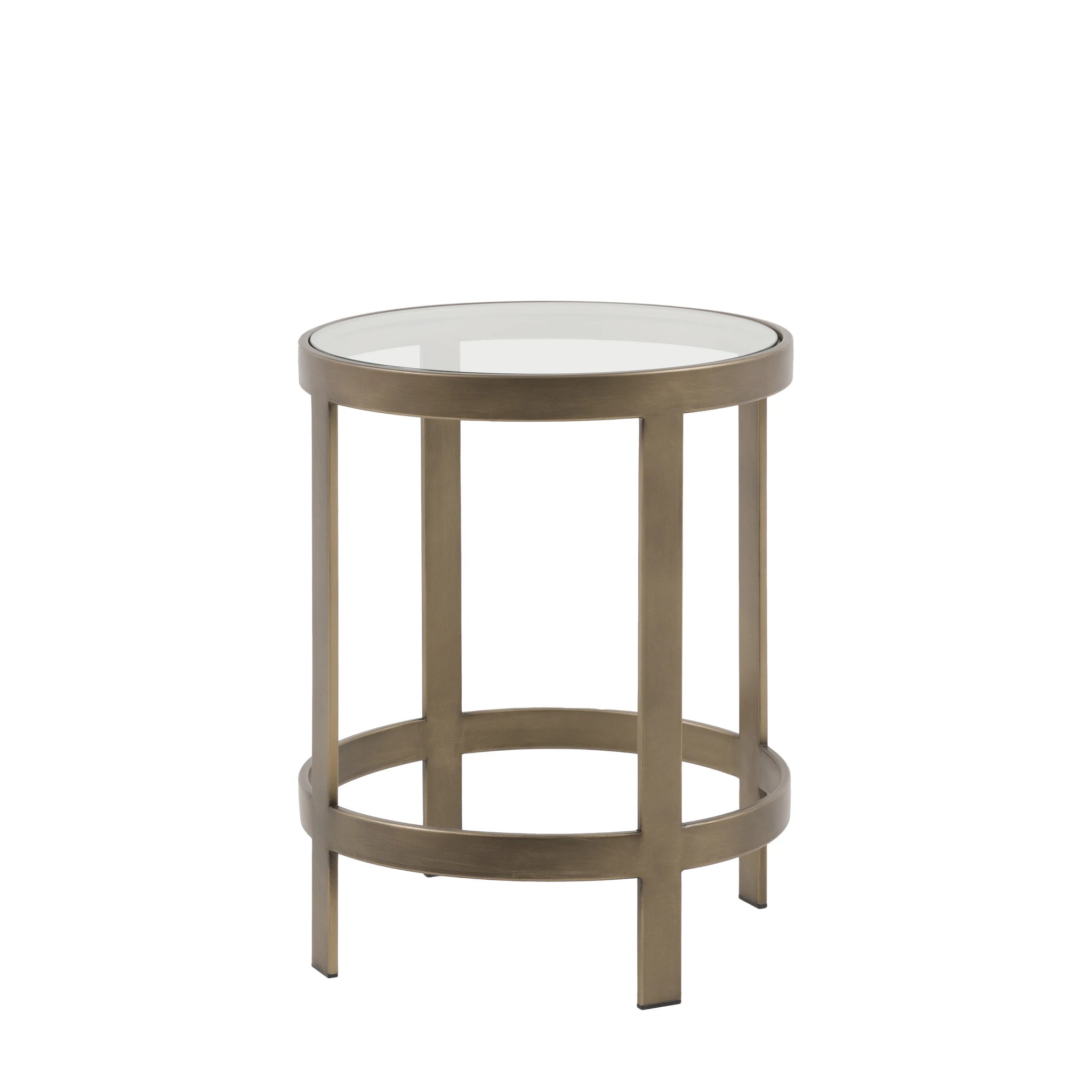 Elira Bronze Glass Side Table