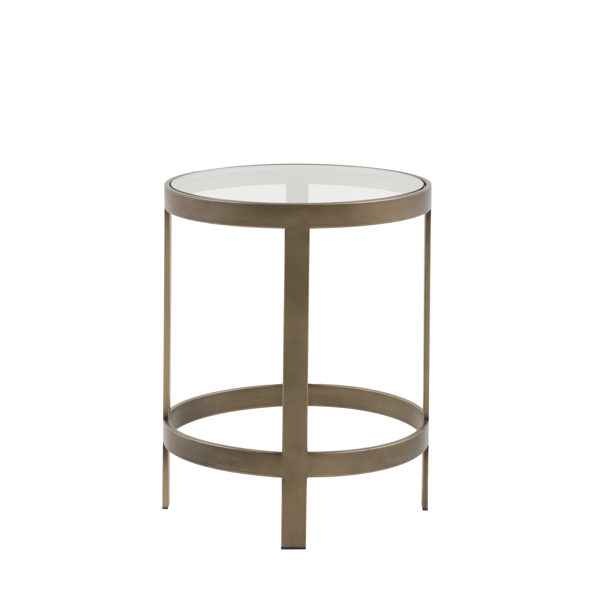 Elira Bronze Glass Side Table