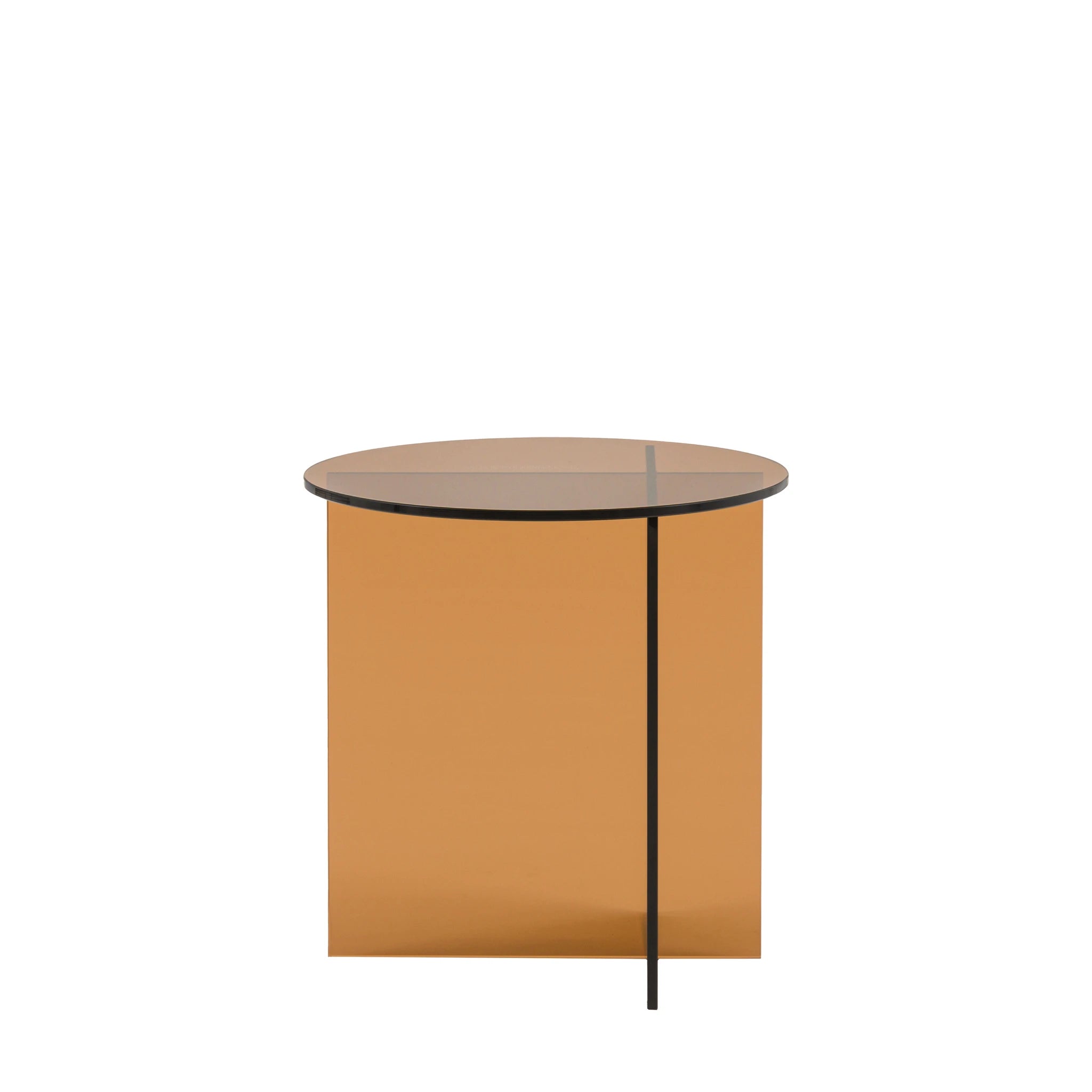 Vetrano Bronze Glass Side Table