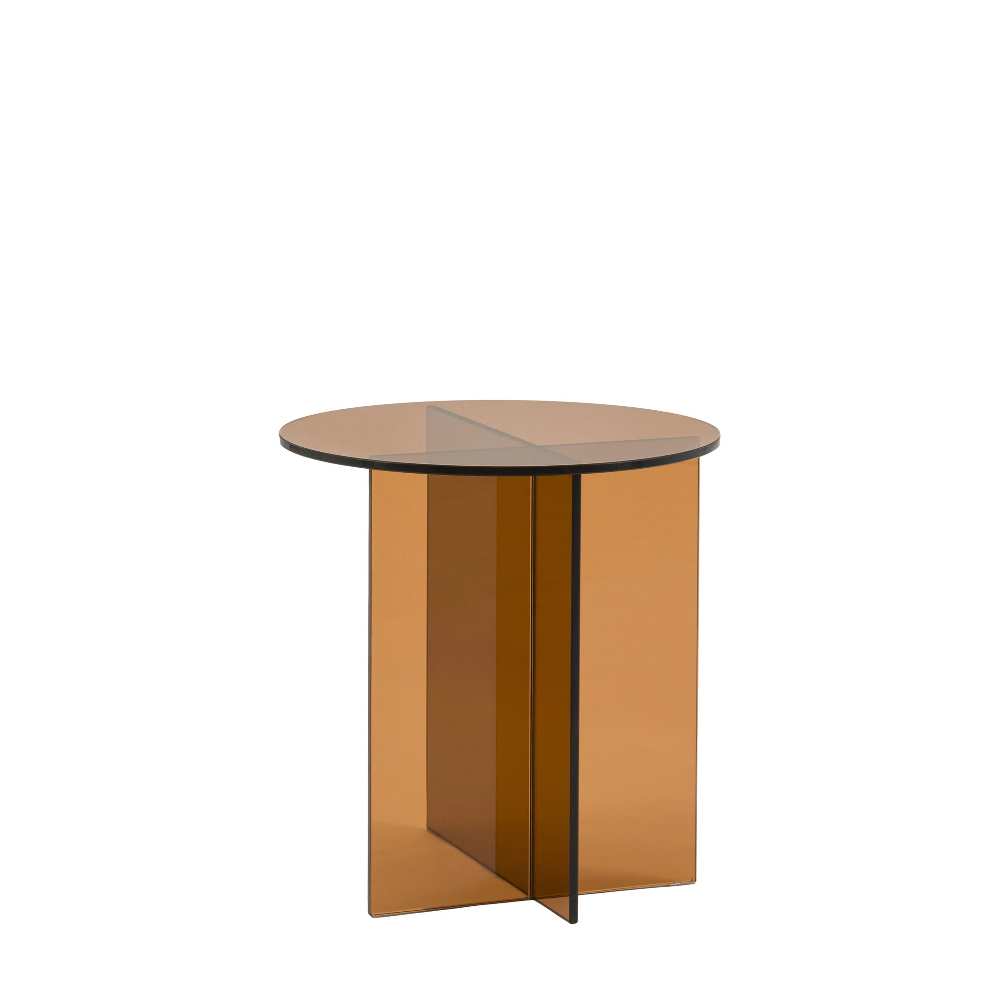 Vetrano Bronze Glass Side Table