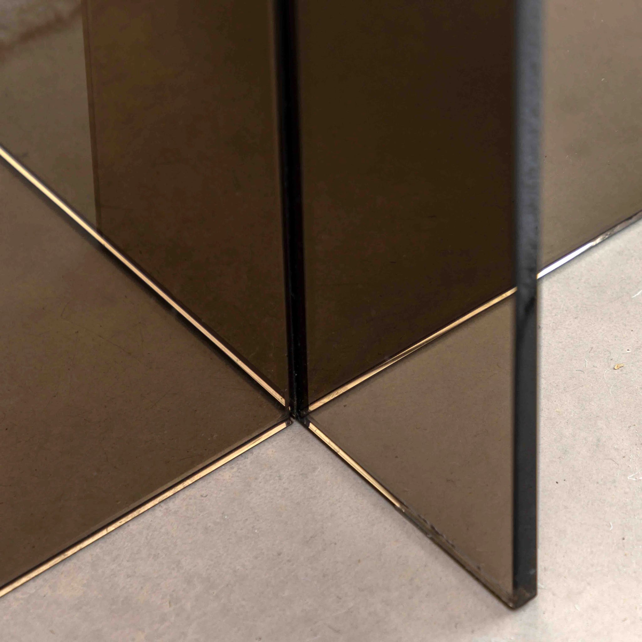 Vetrano Charcoal Glass Side Table
