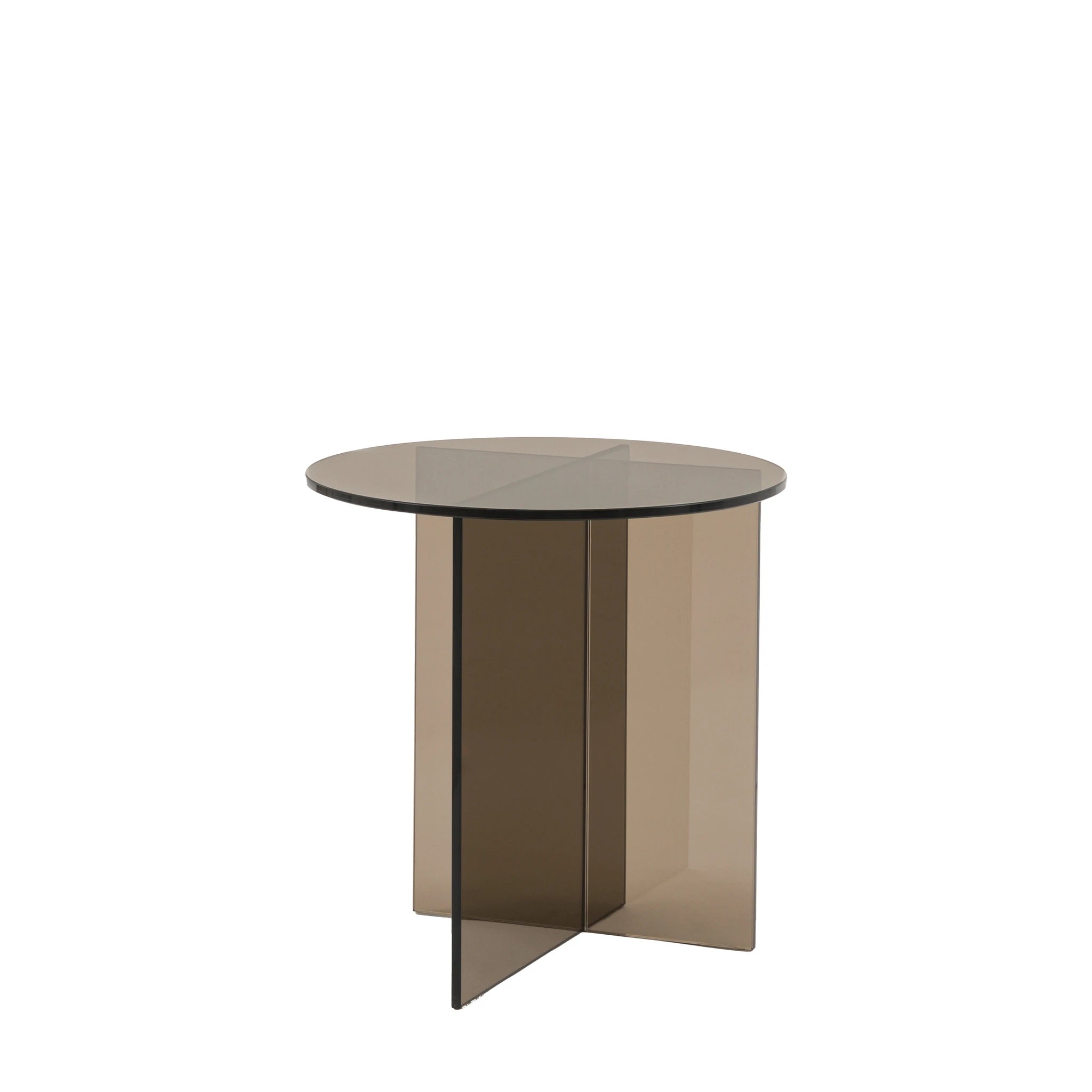 Vetrano Charcoal Glass Side Table