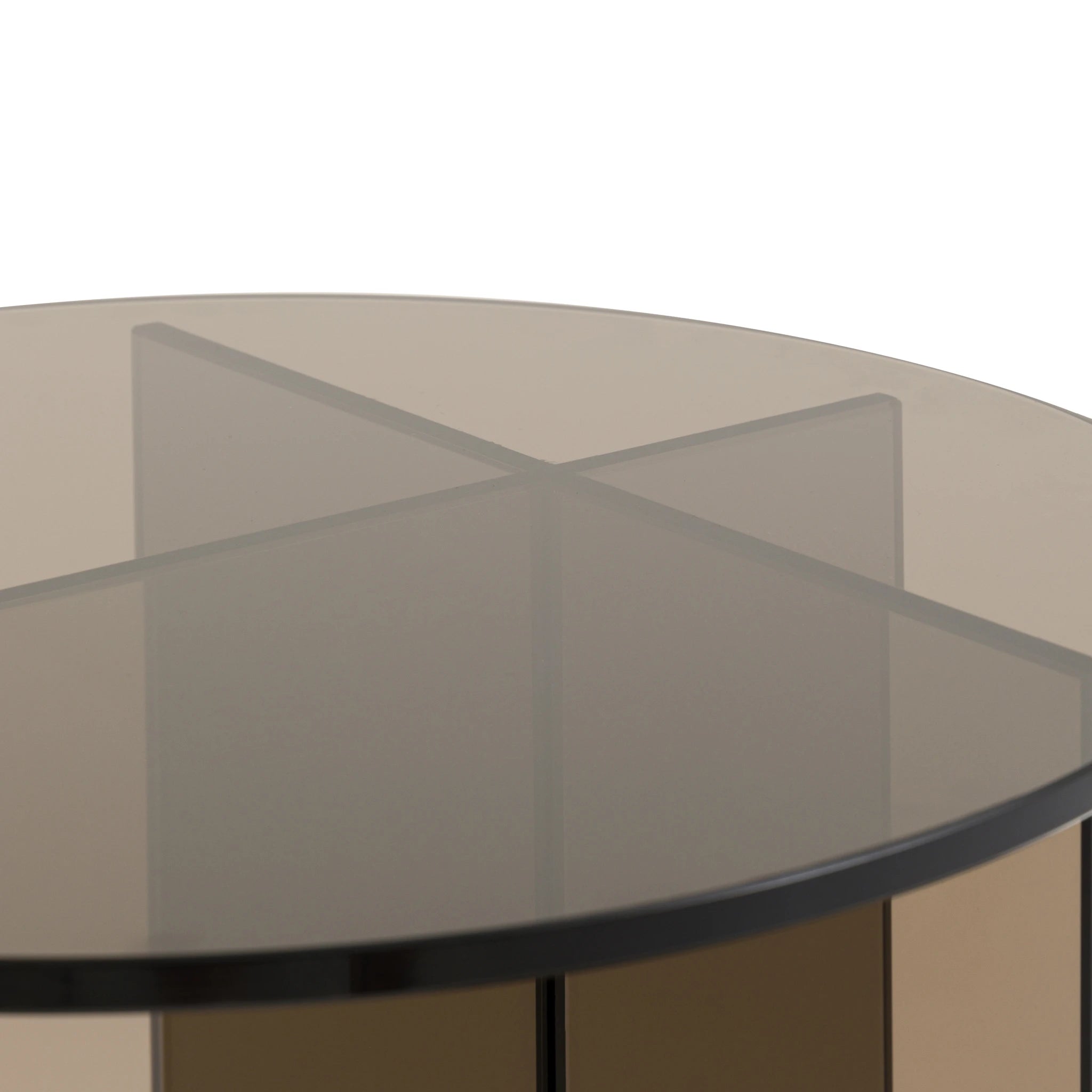 Vetrano Charcoal Glass Side Table