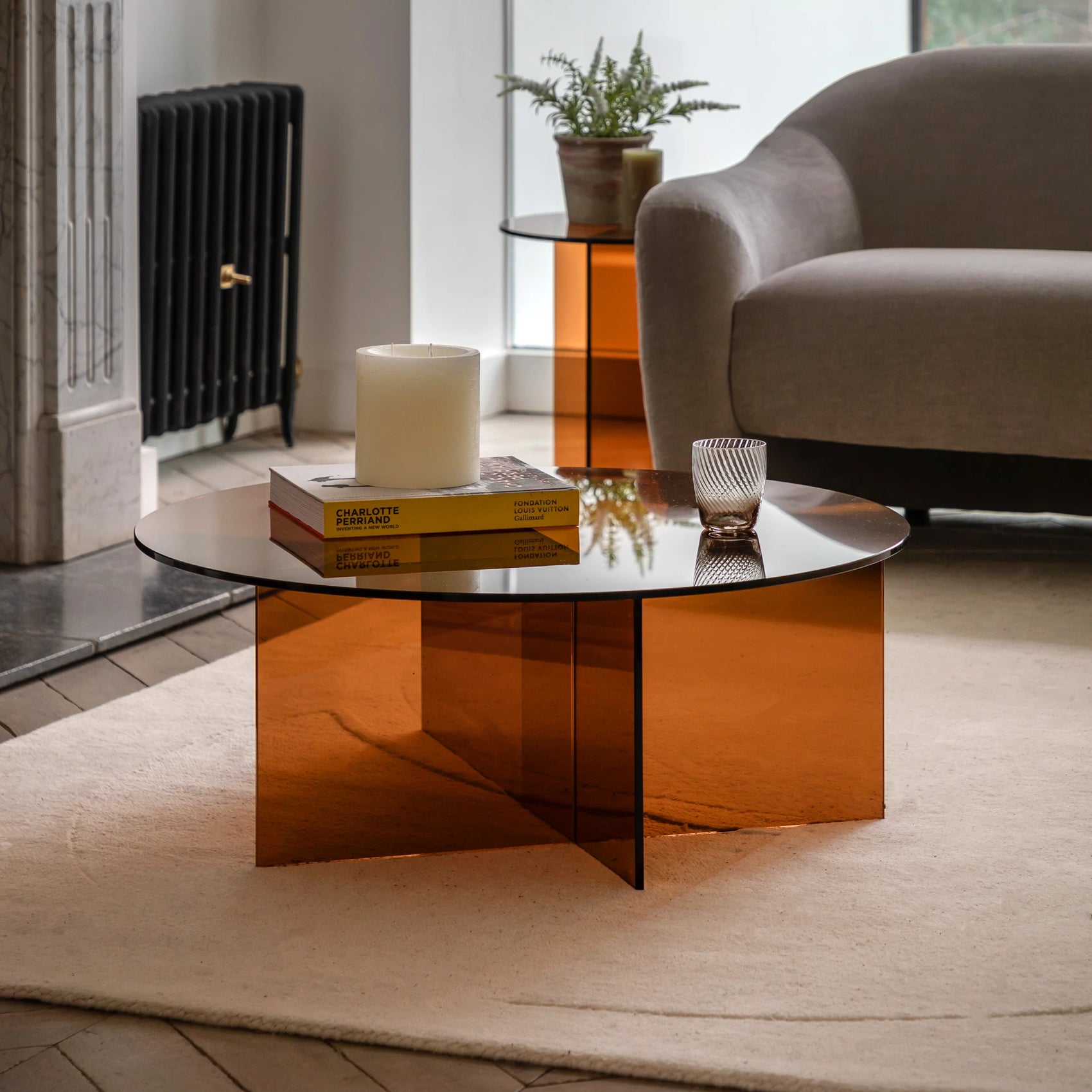 Vetrano Bronze Glass Coffee Table