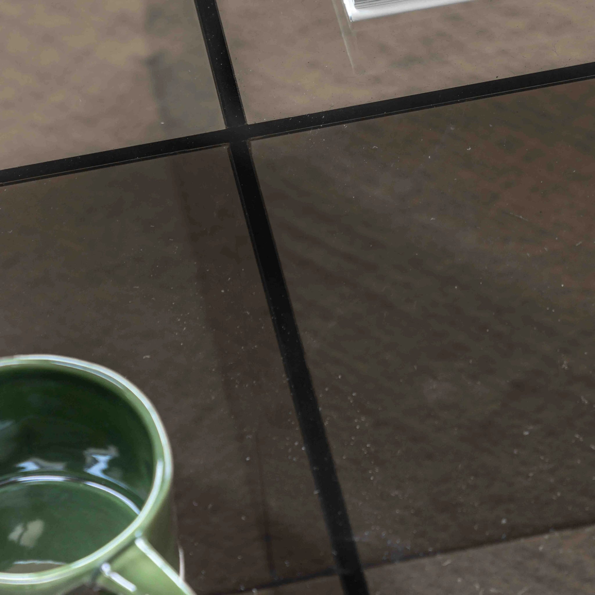 Vetrano Charcoal Glass Coffee Table