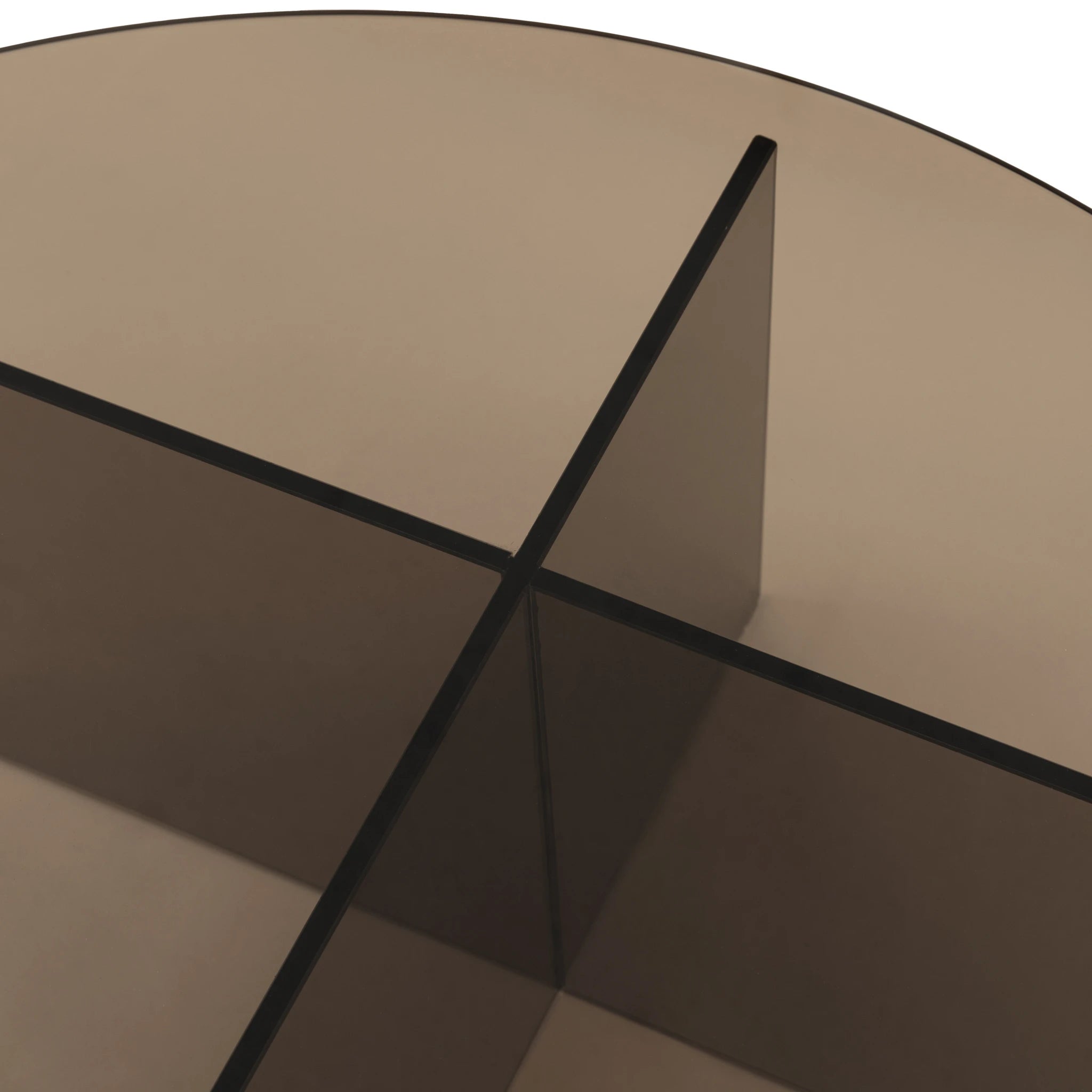 Vetrano Charcoal Glass Coffee Table
