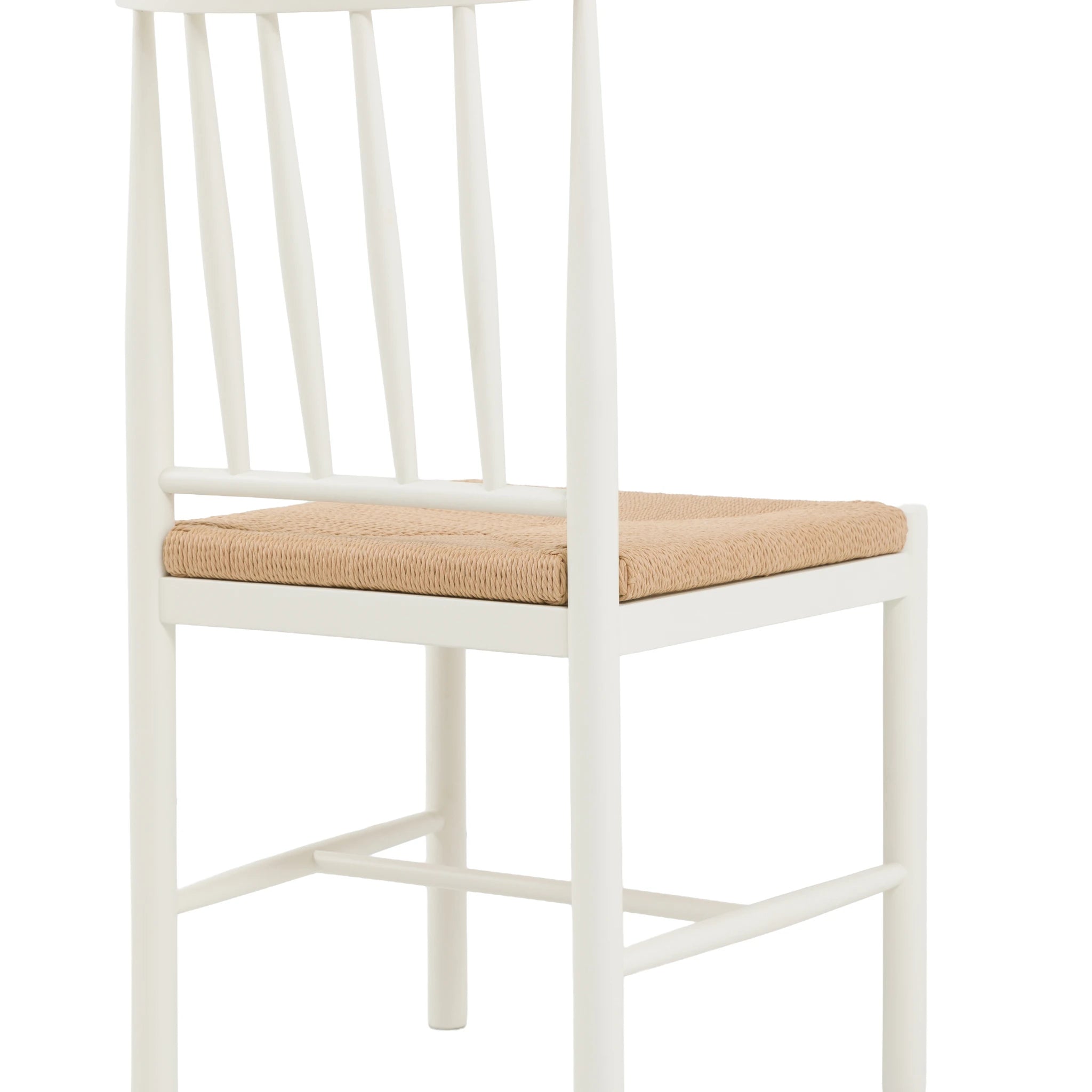 Set of 2 Radley White Oak Wood & Seagrass Dining Chairs