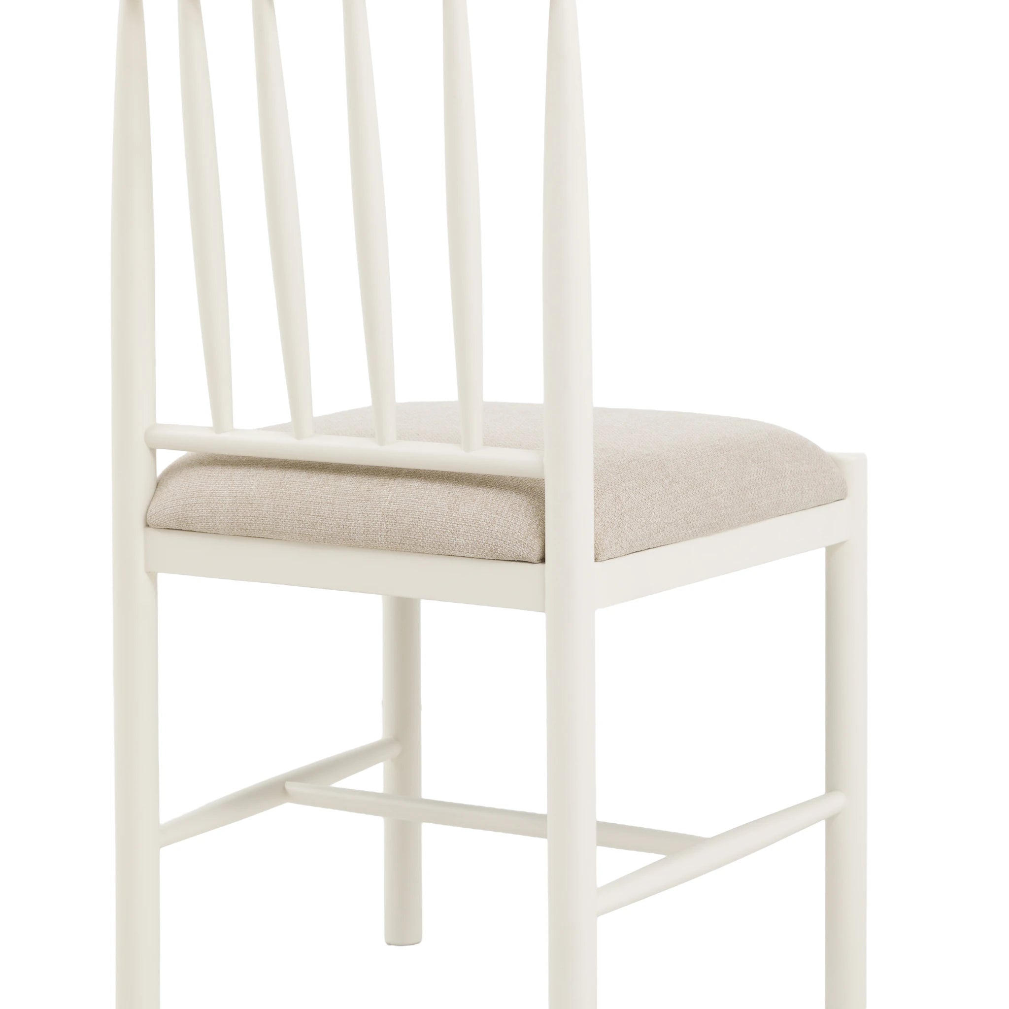 Set of 2 Radley White Oak Wood Upholstered Dining Chairs