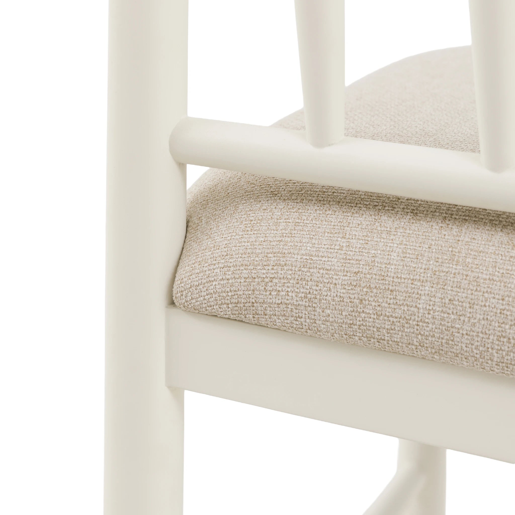 Set of 2 Radley White Oak Wood Upholstered Dining Chairs
