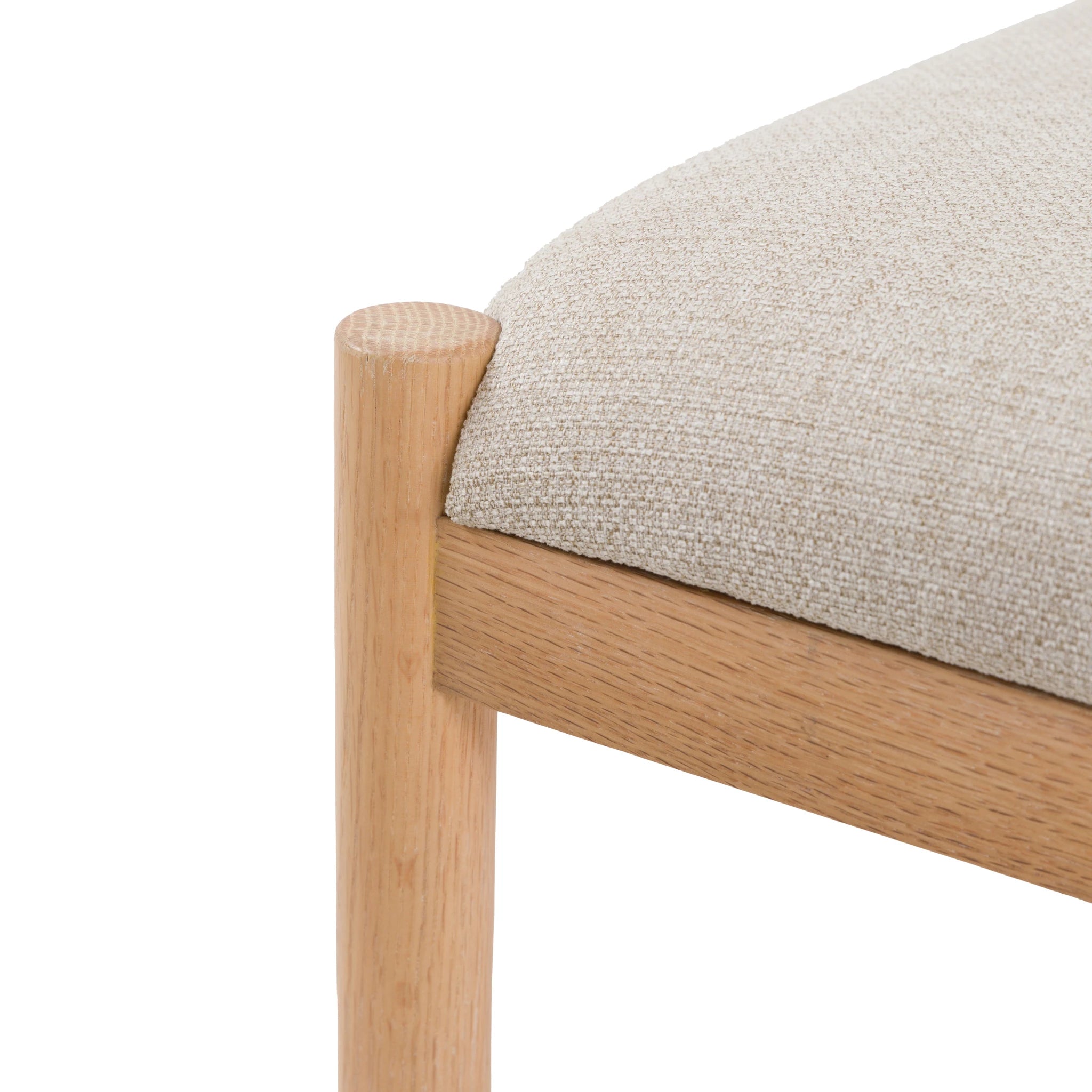 Set of 2 Radley Natural Oak Wood Upholstered Bar Stools