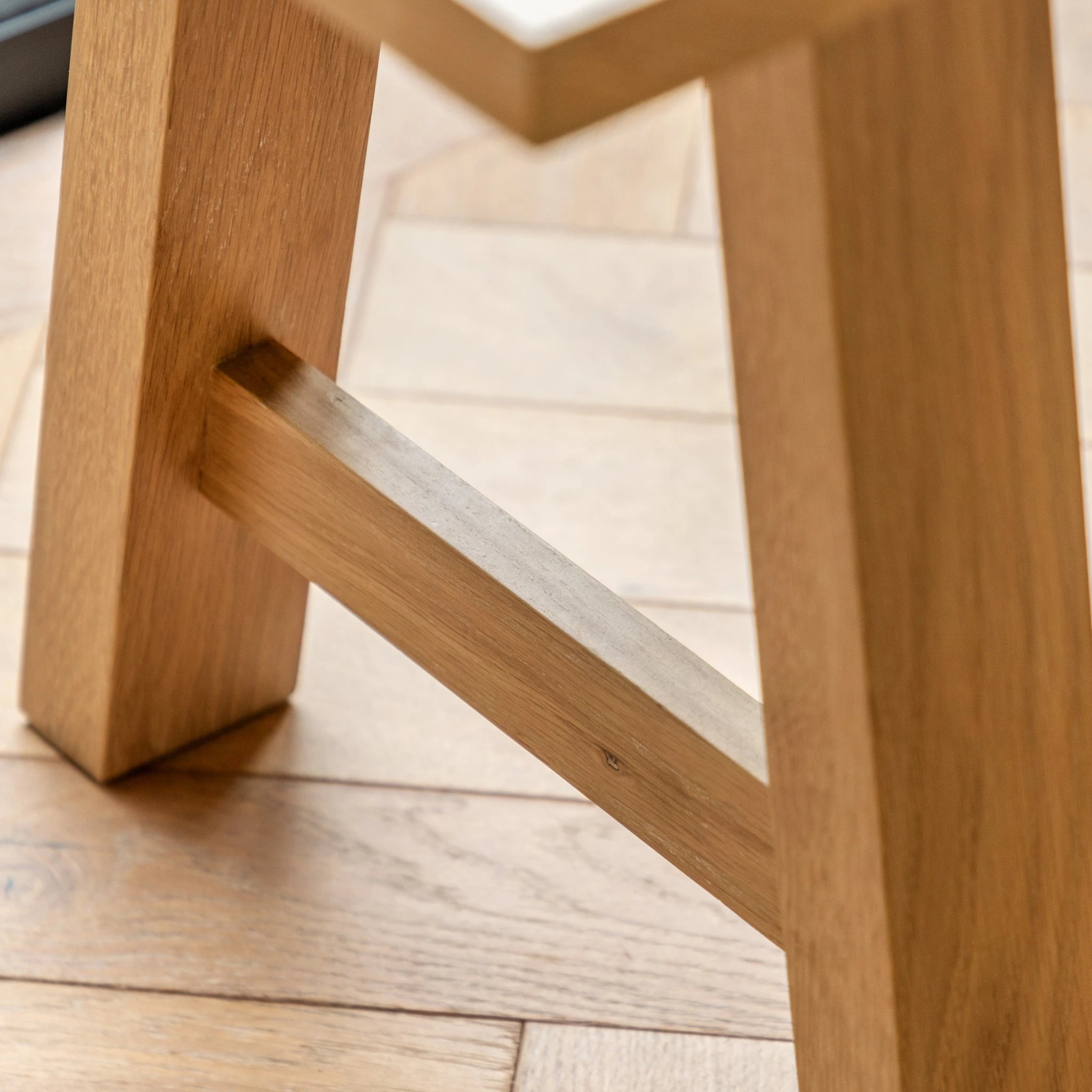 Radley Trestle Natural Oak Wood Dining Bench