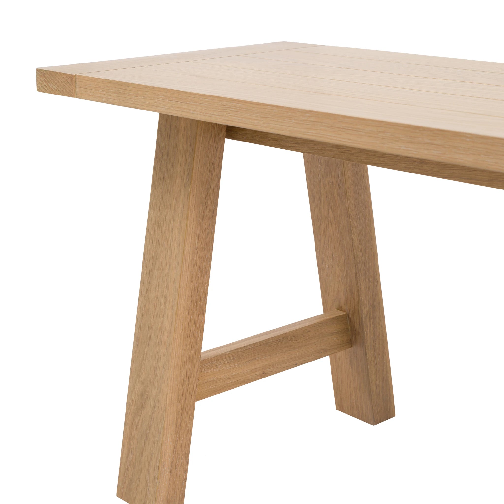 Radley Trestle Natural Oak Wood Dining Bench