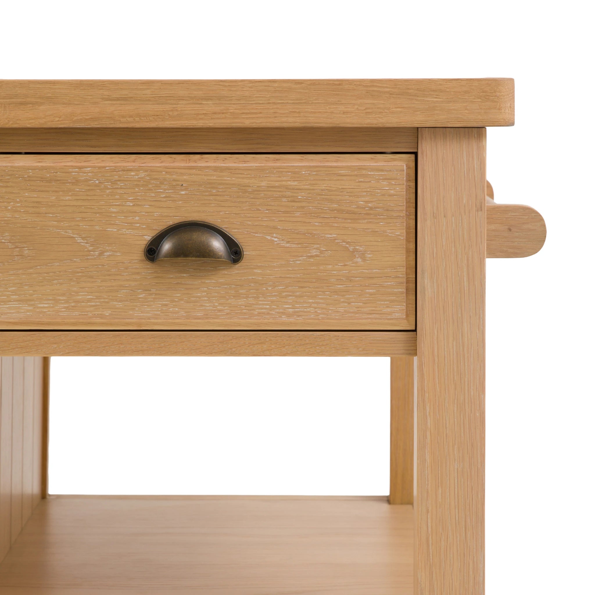 Radley Natural Wood & Marble Kitchen Island