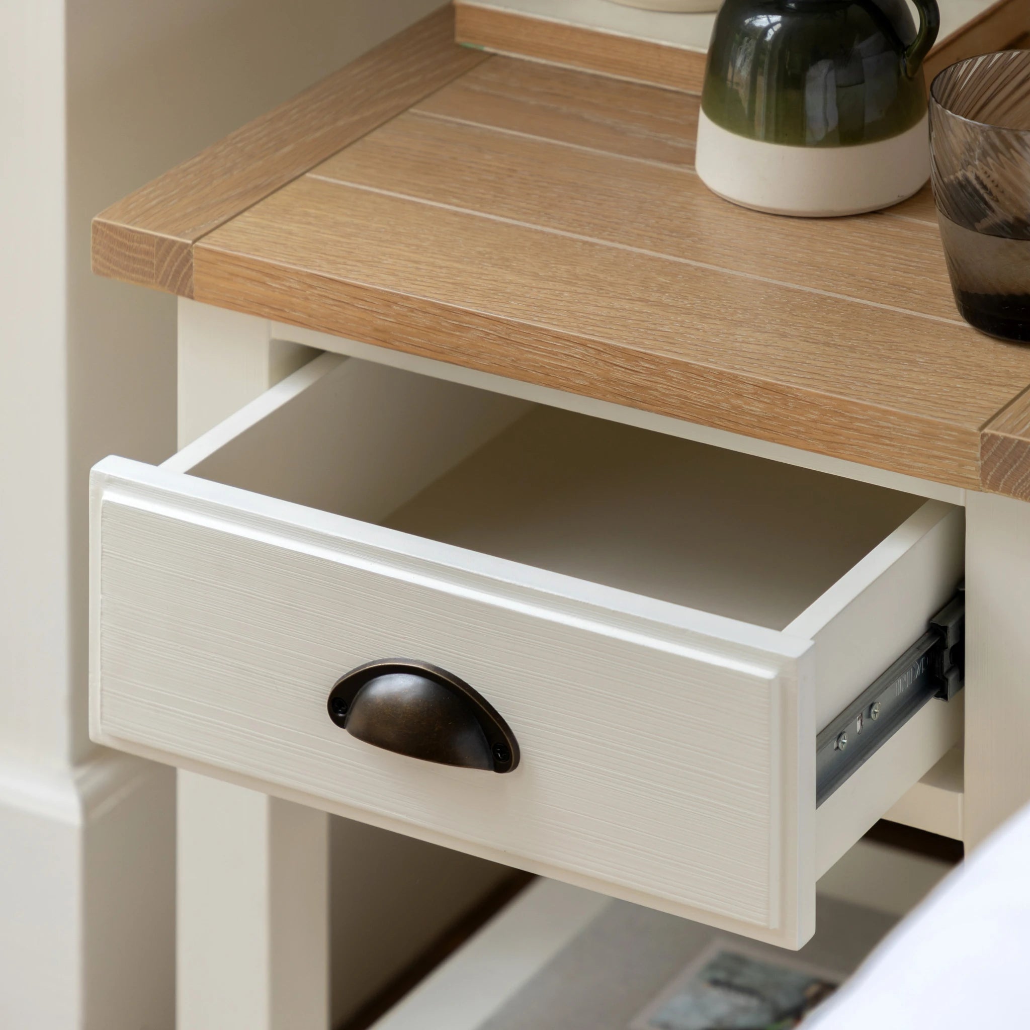 Radley White Wood Bedside Table