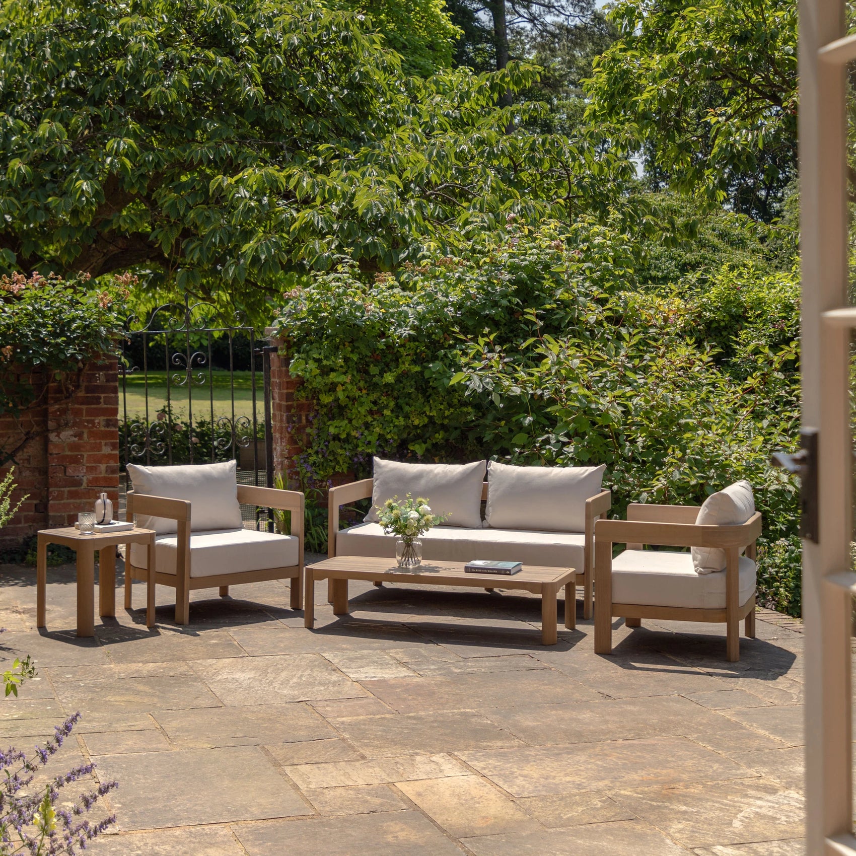 Maravela Natural Wood Outdoor Lounge Set