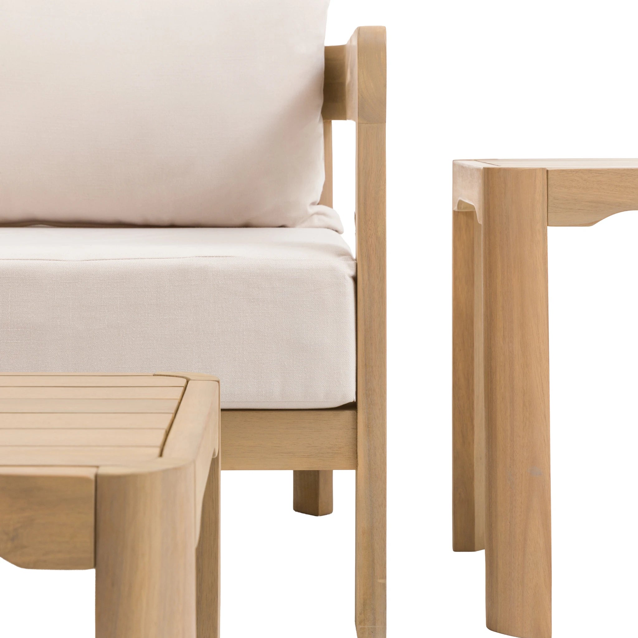 Maravela Natural Wood Outdoor Lounge Set