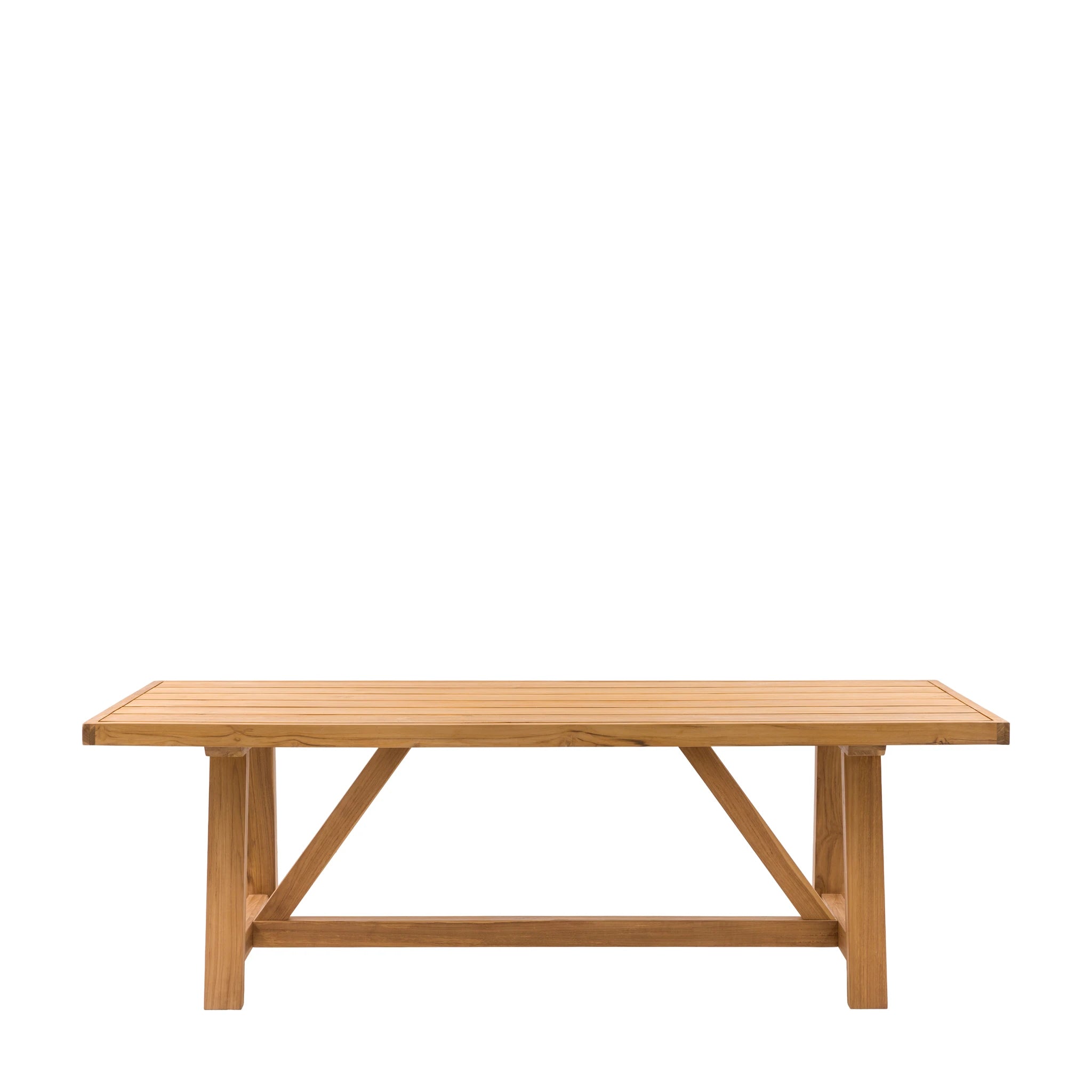 Rosehaven Rectangular Natural Wood Outdoor Dining Table 240x100cm