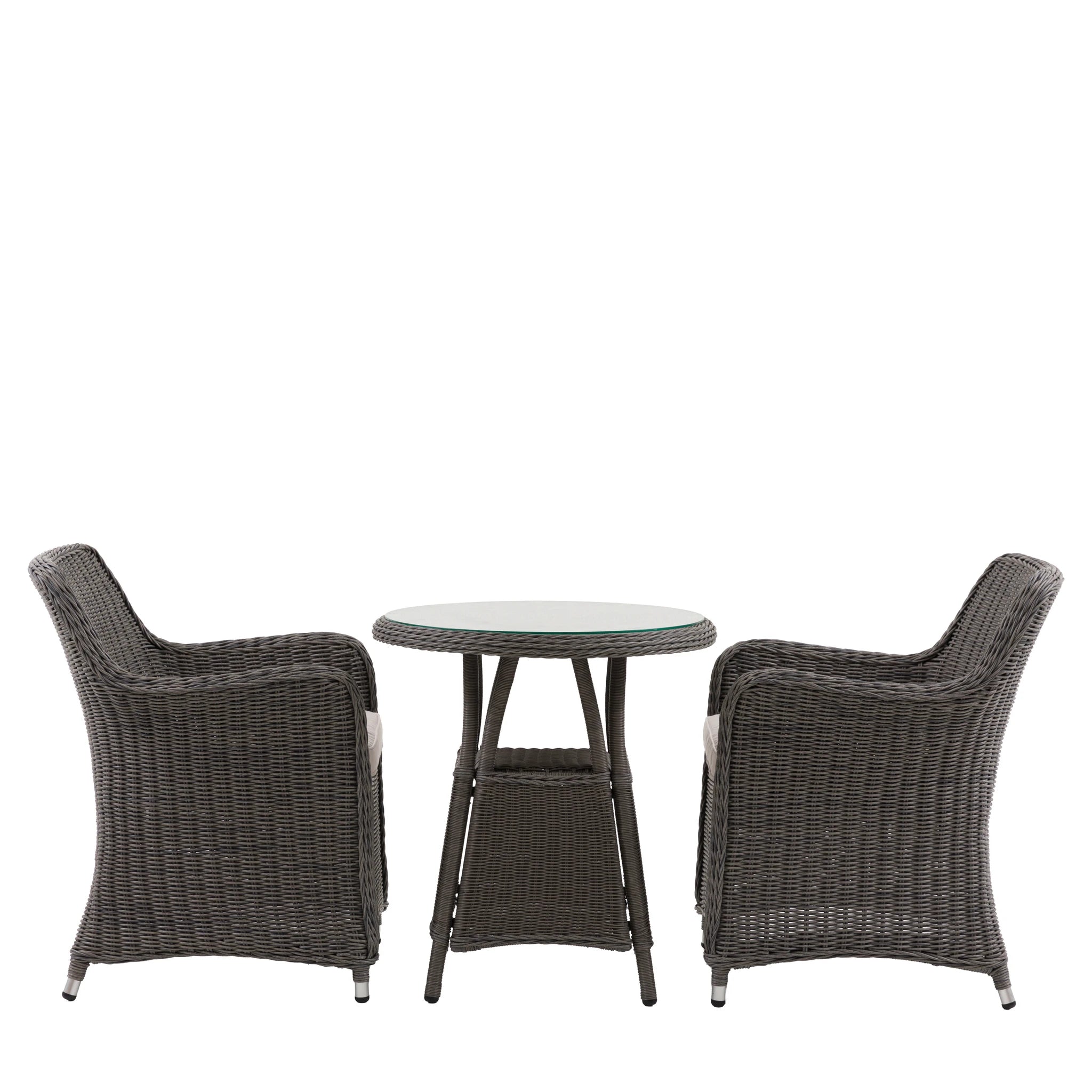 Romney Salt Spray Wicker Outdoor Bistro Set