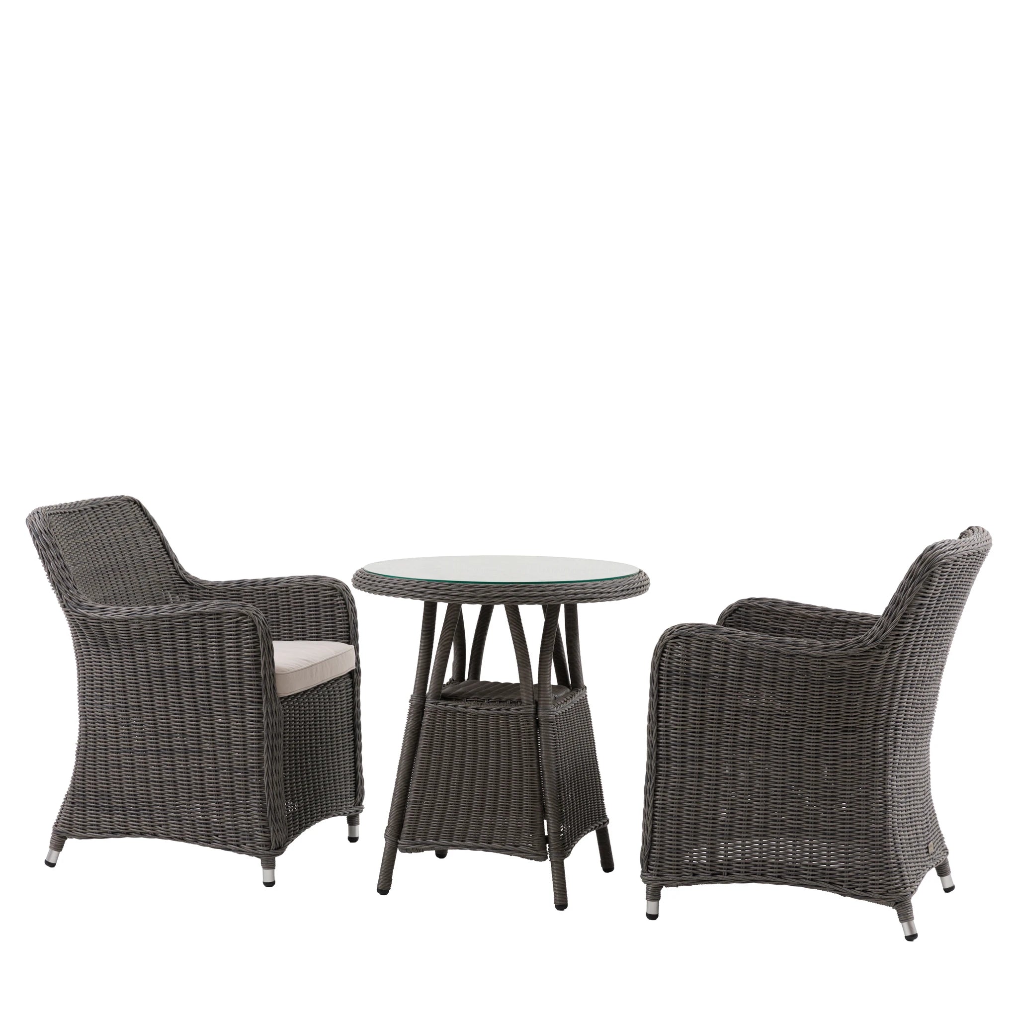 Romney Salt Spray Wicker Outdoor Bistro Set