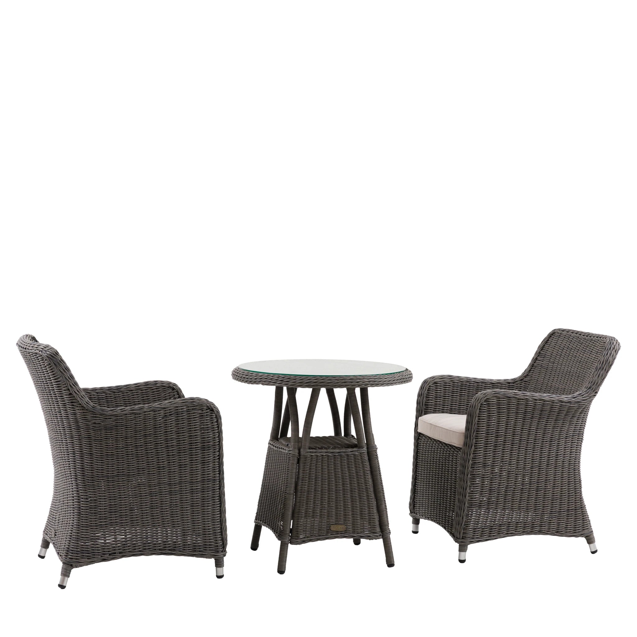 Romney Salt Spray Wicker Outdoor Bistro Set
