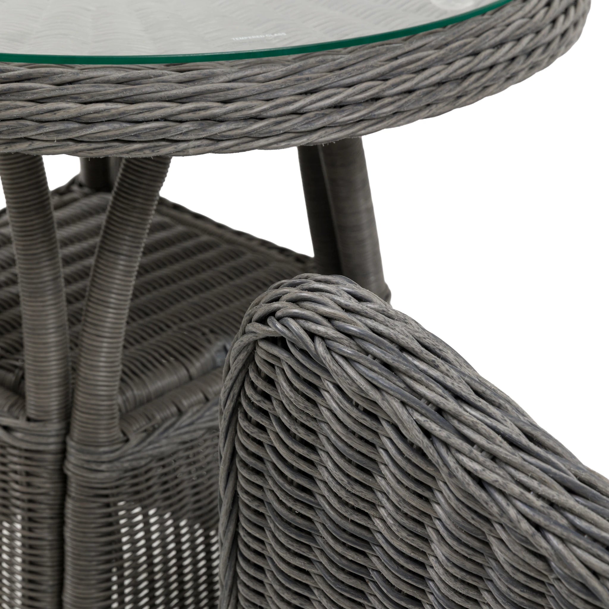 Romney Salt Spray Wicker Outdoor Bistro Set